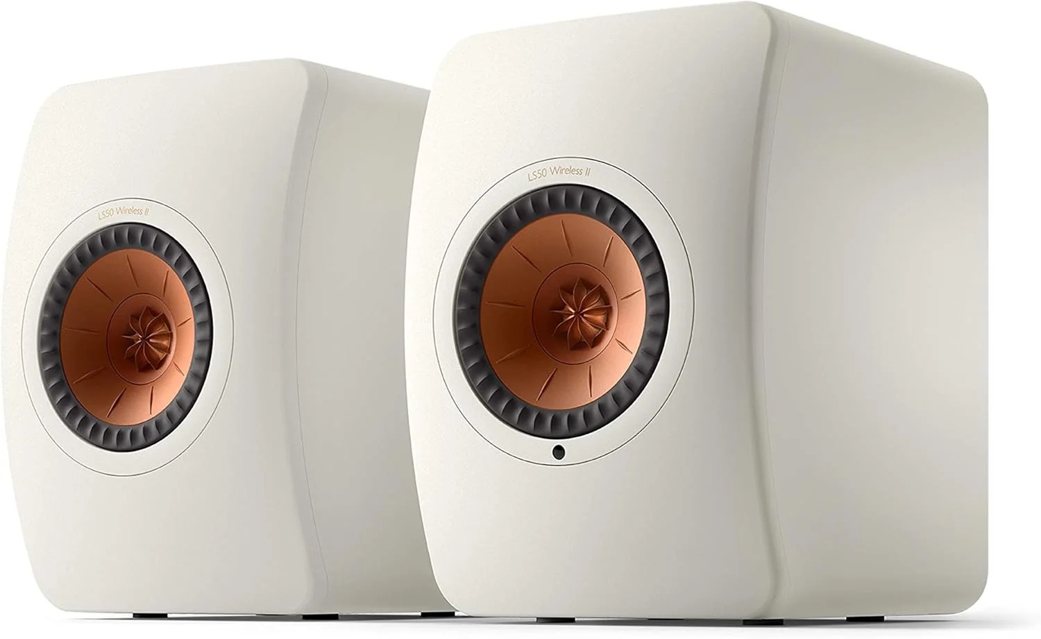 بلندگوهای قفسه کتابی فعال KEF LS50 Wireless II - جفت (سفید معدنی)