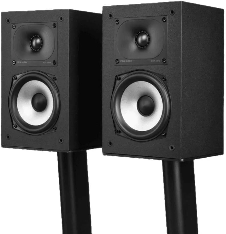 بلندگوی قفسه ای جمع و جور Polk Audio Monitor XT15، بلندگوی استریو، بلندگوی فراگیر، دارای گواهی Hi-Res، سازگار با Dolby Atmos و DTS:X، بلندگوی HiFi و سینمای خانگی (جفت)