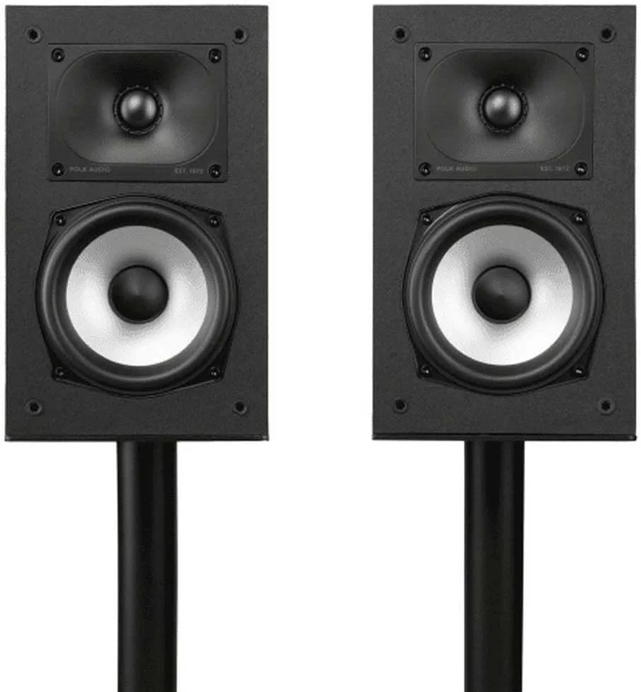 بلندگوی قفسه ای جمع و جور Polk Audio Monitor XT15، بلندگوی استریو، بلندگوی فراگیر، دارای گواهی Hi-Res، سازگار با Dolby Atmos و DTS:X، بلندگوی HiFi و سینمای خانگی (جفت)