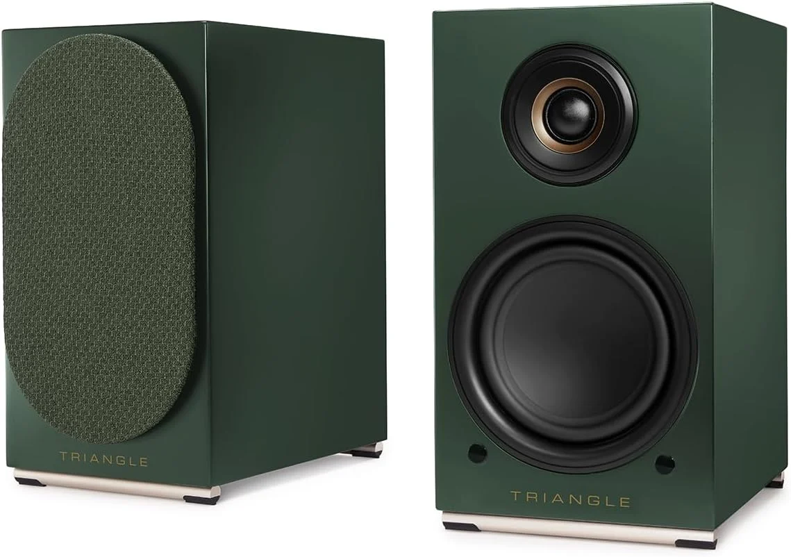 اسپیکر بی‌سیم Triangle Audio AIO TWIN با توان 2x50 وات، اتصال بلوتوث و وای‌فای و خروجی صدا ساب ووفر (سبز انگلیسی)
