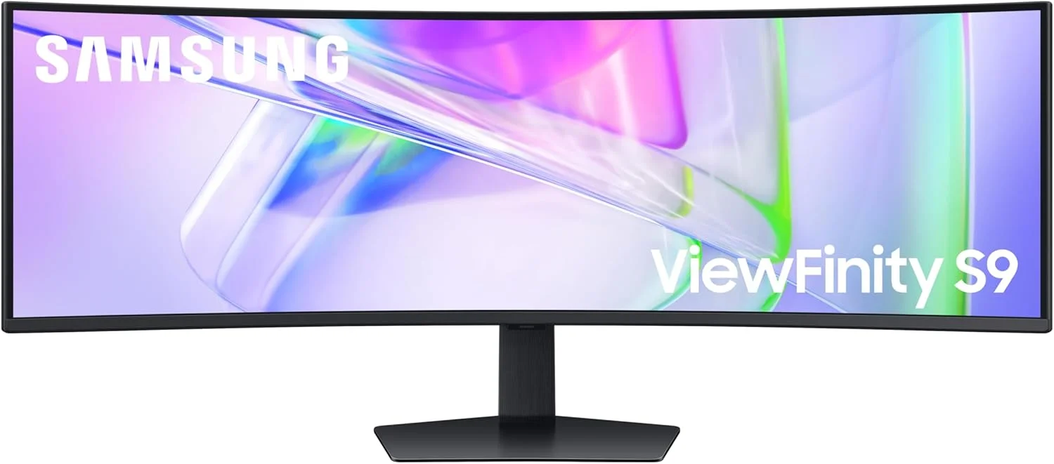 مانیتور فوق عریض 49 اینچی سامسونگ ViewFinity S9 S95UC DQHD (5,120 x 1,440) با نرخ تازه‌سازی 120 هرتز، پورت USB Type C، بلندگوی داخلی و پایه با نصب آسان، مدل LS49C950UAMXUE
