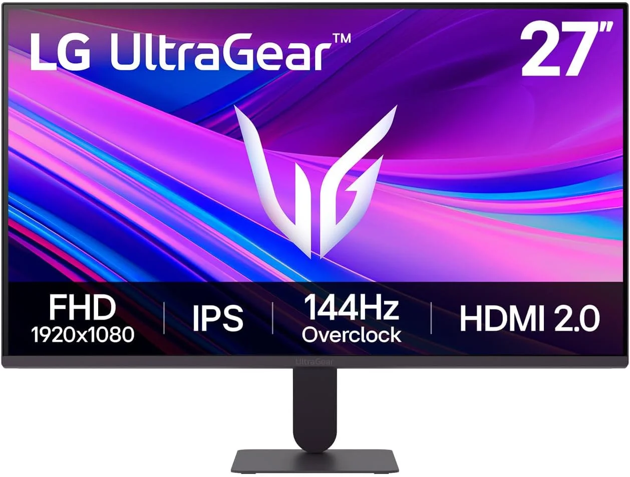 مانیتور گیمینگ 27 اینچی ال‌جی Ultragear G4 با نرخ تازه‌سازی 120 هرتز (قابل ارتقا به 144 هرتز)، پنل IPS و کیفیت FHD مدل 27G411A با قابلیت NVIDIA G-SYNC Compatible و پوشش 99% sRGB