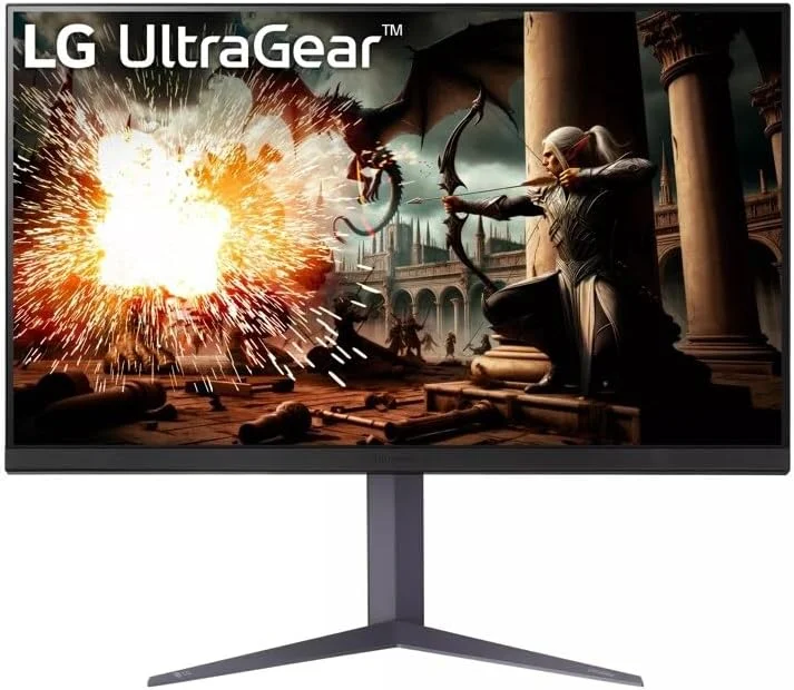 مانیتور گیمینگ 32 اینچی LG UltraGear 32GS75Q-B با رزولوشن QHD، نرخ تازه‌سازی 180 هرتز، زمان پاسخ‌گویی 1 میلی‌ثانیه و پنل IPS