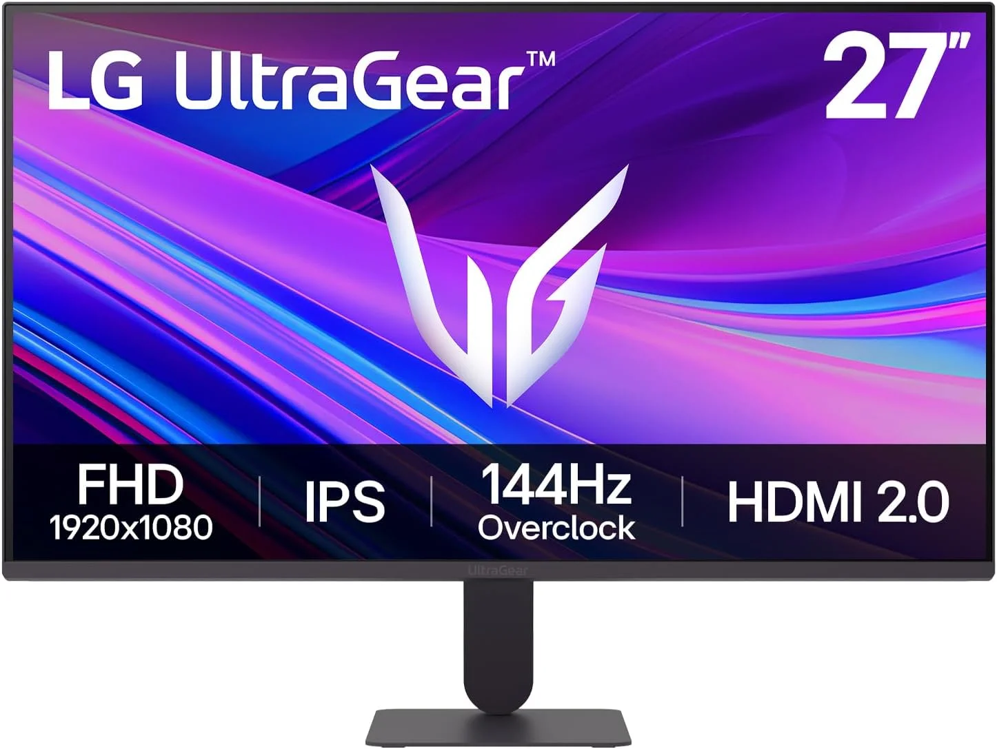 مانیتور گیمینگ ال‌جی Ultragear G4 مدل 27G411A-B، ۲۷ اینچ، 1080p، نرخ نوسازی 144 هرتز، زمان پاسخگویی 5 میلی‌ثانیه، پنل IPS، HDR 10، سازگار با NVIDIA G-Sync و AMD FreeSync، صرفه‌جویی هوشمند در انرژی، DisplayPort، HDMI