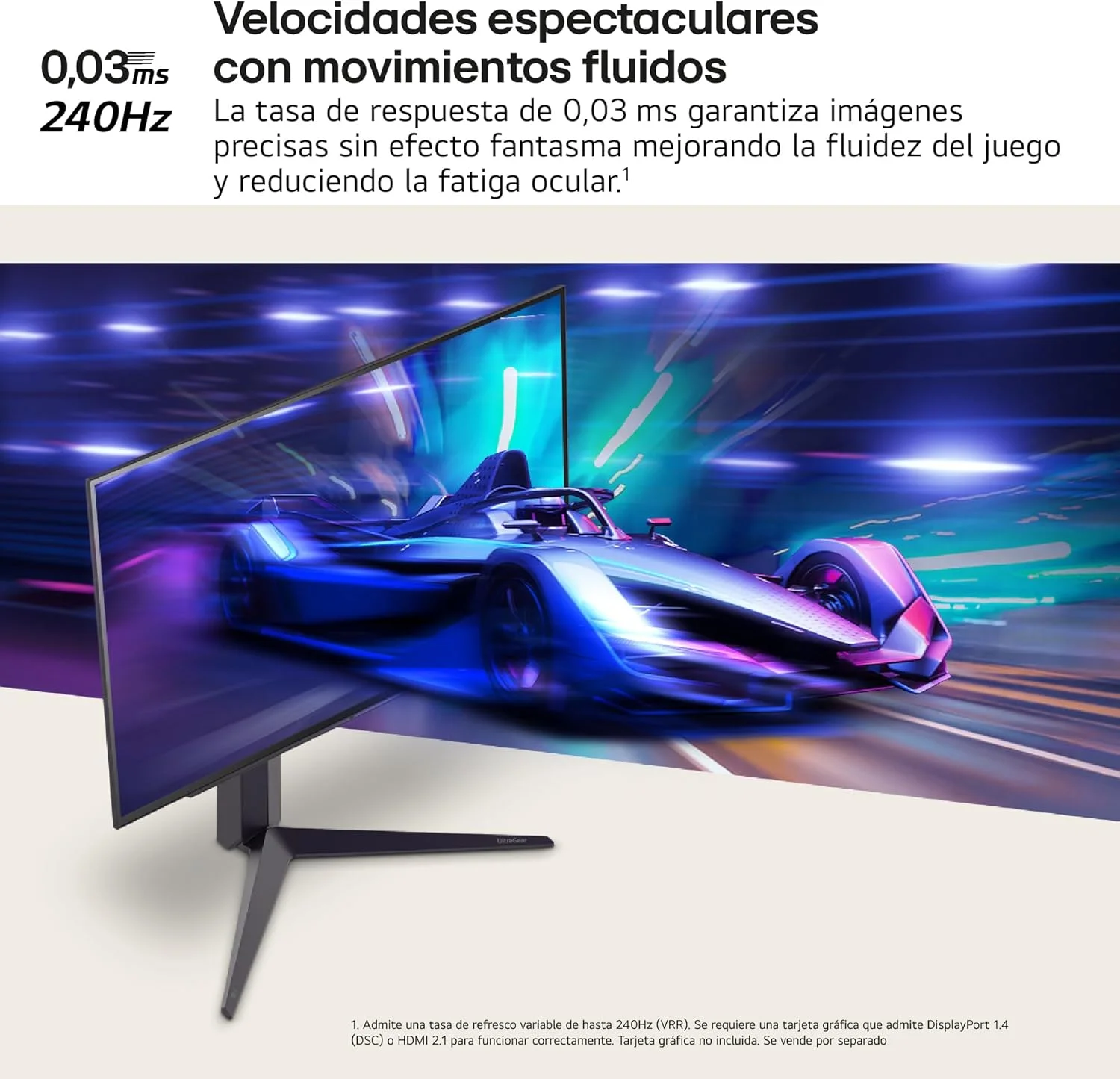 LG Electronics 27GS93QE-B.AEU Ultragear OLED Gaming Monitor 27 Inches, 2560 x 1440, 16:9, 0.03 ms GtG, 240 Hz, HDR10, DisplayHDR400 True Black, DCI-P3 98.5%, NVIDIA G-Sync, AMD FreeSync Black
