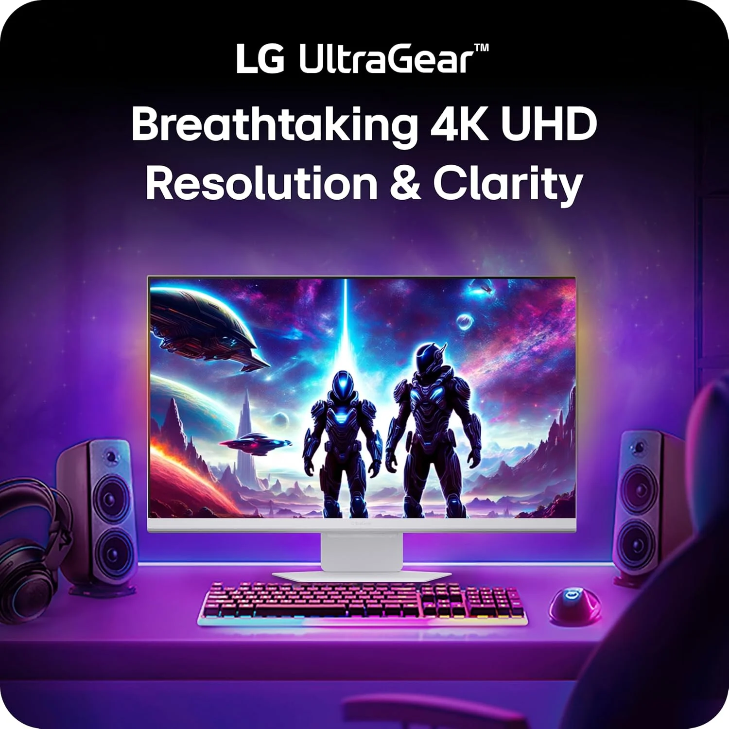 مانیتور گیمینگ 32 اینچی LG 32G810SA-W Ultragear 4K UHD (3840 x 2160) IPS، 144 هرتز، 1 میلی‌ثانیه، سازگار با NVIDIA G-Sync، AMD FreeSync Premium، VESA DisplayHDR 400، HDMI، DisplayPort، USB Type-C، سفید