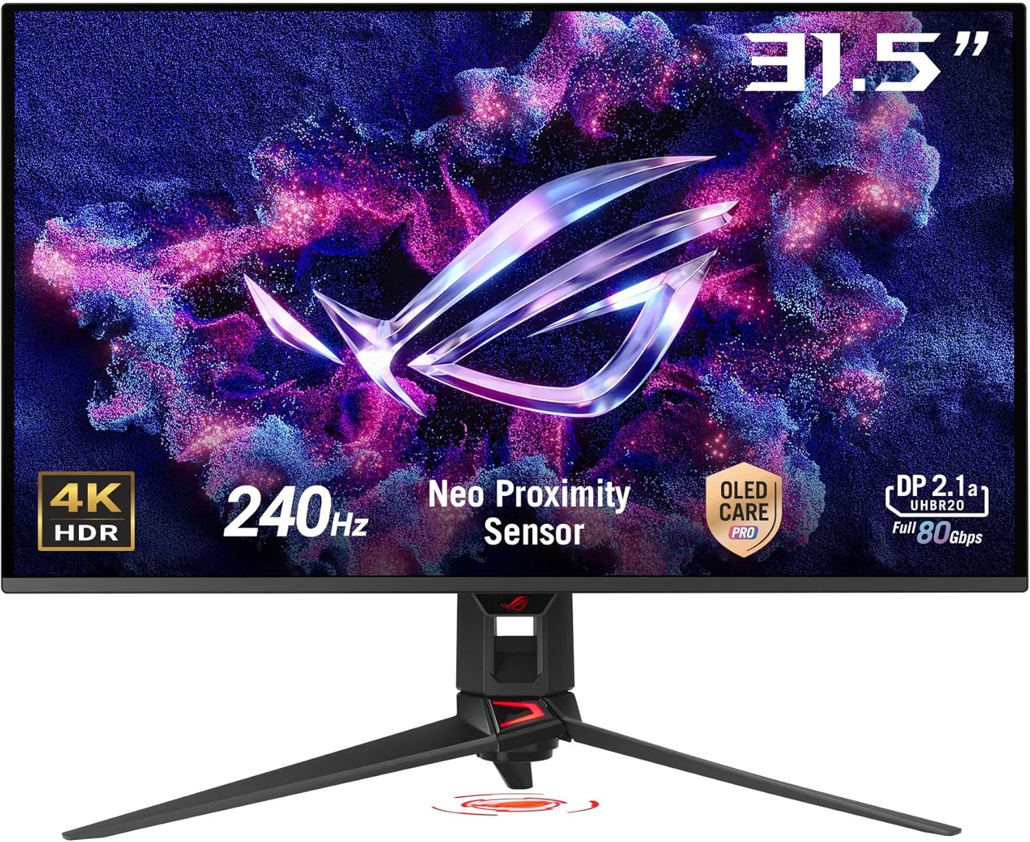 مانیتور گیمینگ 32 اینچی 4K OLED ایسوس ROG Swift (PG32UCDMR) ― 4K (3840 x 2160)، QD-OLED، 240 هرتز، 0.03 میلی‌ثانیه، سازگار با G-SYNC، پوشش 99% DCI-P3، USB-C 90W، DisplayWidget، DisplayPort 2.1، 3 سال 