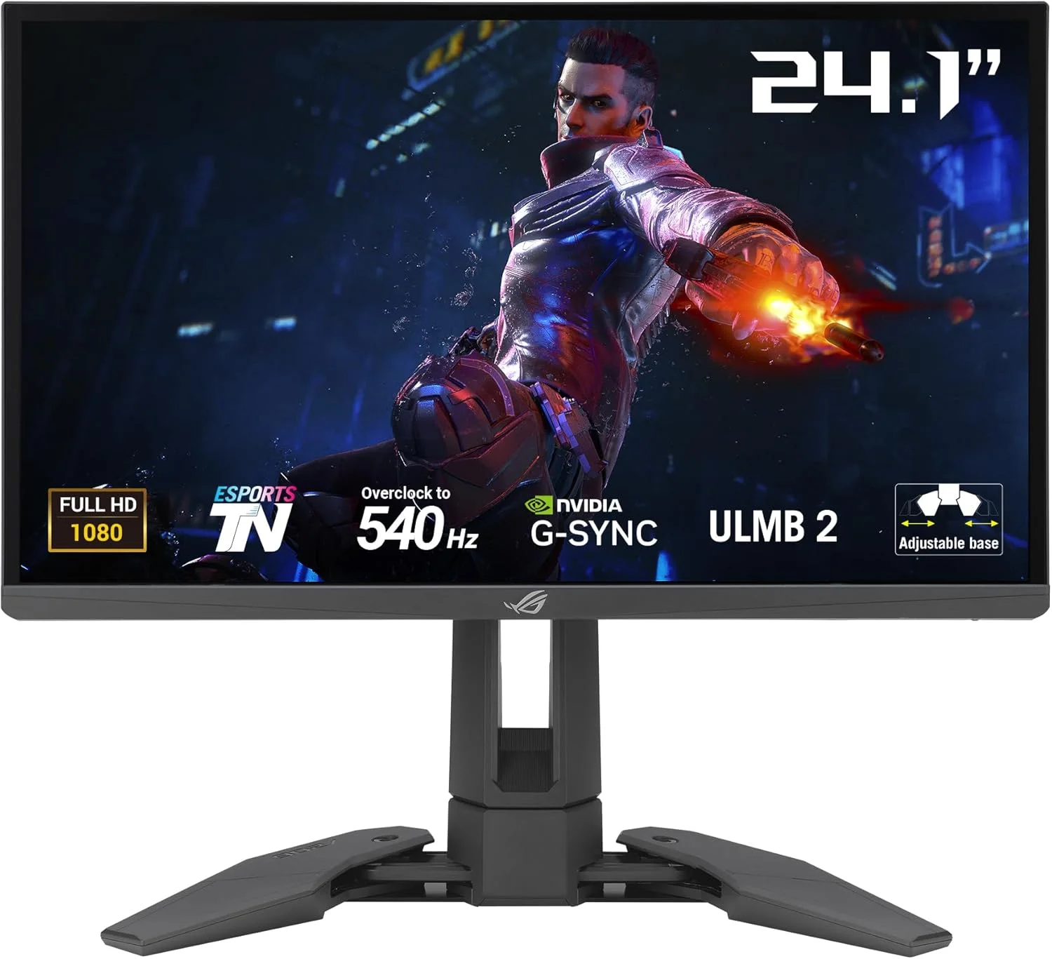 مانیتور گیمینگ ایسوس ROG Swift Pro PG248QP سایز 24.1 اینچ FHD، رزولوشن 1920x1080، نسبت تصویر 16:9، زمان پاسخگویی 0.2 میلی‌ثانیه، نرخ تازه‌سازی 540 هرتز، پنل Esports-TN - مشکی