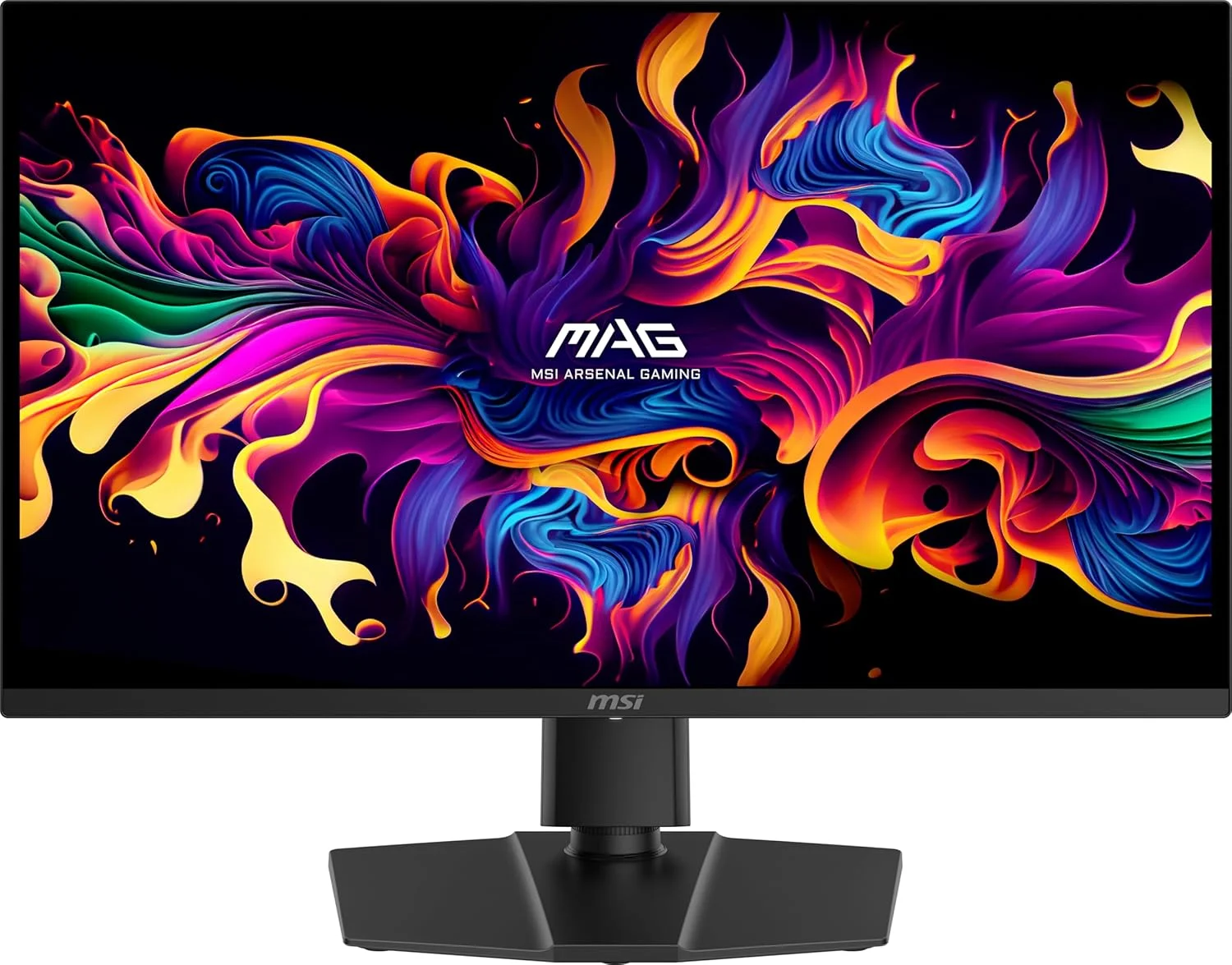 مانیتور گیمینگ 27 اینچی MSI MAG 273QP QD-OLED X24 با رزولوشن 2560x1440 (QHD)، نرخ نوسازی 240 هرتز، Adaptive-Synch، HDMI، DisplayPort، قابلیت نصب VESA، قابلیت تنظیم ارتفاع و شیب، بلندگو، 0.03ms، مشکی