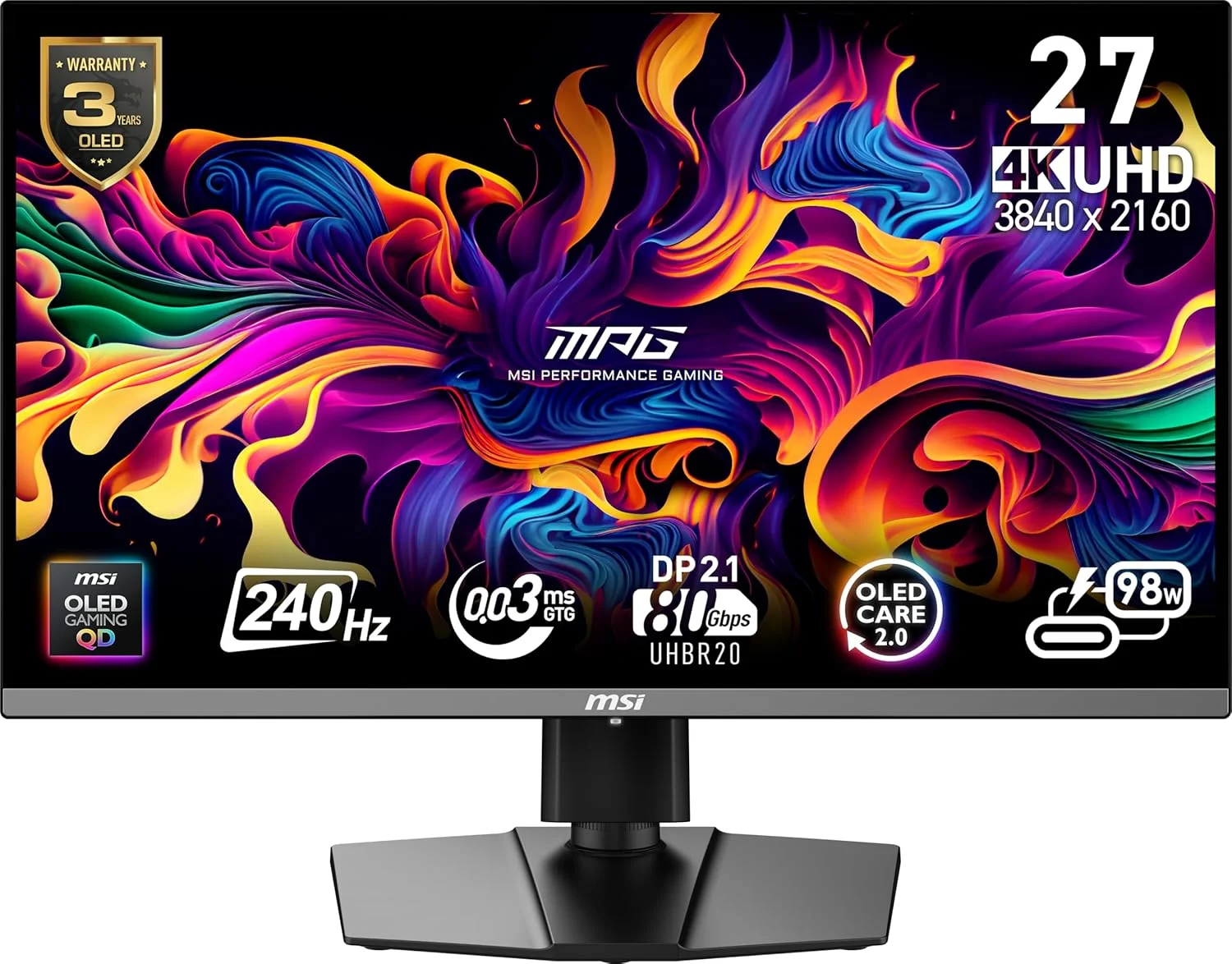 مانیتور ام‌اس‌آی مدل MPG 272URX QD-OLED سایز 27 اینچ