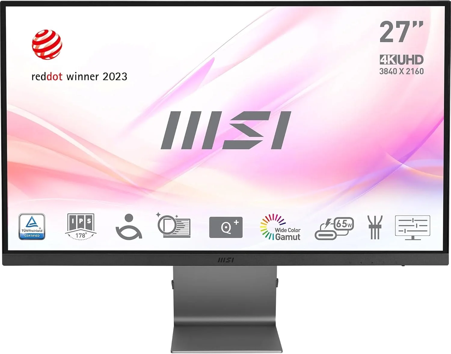 مانیتور 27 اینچی MSI Modern MD271UL، 4K UHD (3840 x 2160)، 60 هرتز، IPS، 4 میلیثانیه، Adaptive-Sync، 2x HDMI 2.0b، DP1.2a، USB Type-C، DCI-P3 99% / sRGB139%، EyesErgo، ضد انعکاس نور، ضد پرش تصویر، نور آبی کمتر، TÜV مانیتور 27 اینچی MSI Modern MD271UL، 4K UHD (3840 x 2160)، 60 هرتز، IPS، 4 میلیثانیه، Adaptive-Sync، 2x HDMI 2.0b، DP1.2a، USB Type-C، DCI-P3 99% / sRGB139%، EyesErgo، ضد انعکاس نور، ضد پرش تصویر، نور آبی کمتر، TÜV