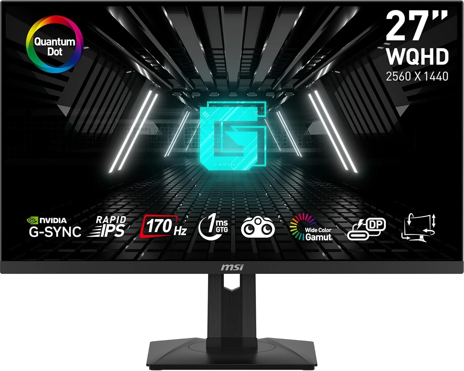 مانیتور گیمینگ 27 اینچی MSI G274QPF-QD، رزولوشن 2560x1440 (QHD)، پنل IPS، نرخ نوسازی 170 هرتز، FreeSync Premium، HDR400، دارای پورت HDMI، DisplayPort و USB C، قابلیت تنظیم شیب مانیتور گیمینگ 27 اینچی MSI G274QPF-QD، رزولوشن 2560x1440 (QHD)، پنل IPS، نرخ نوسازی 170 هرتز، FreeSync Premium، HDR400، دارای پورت HDMI، DisplayPort و USB C، قابلیت تنظیم شیب