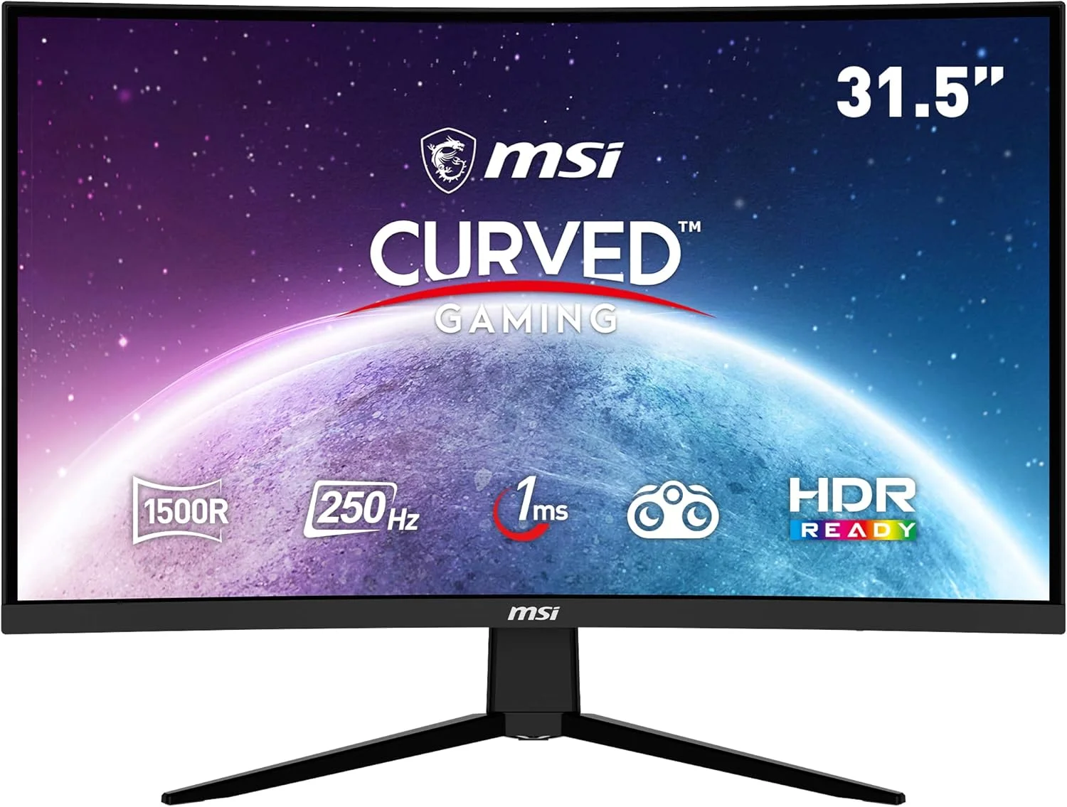 مانیتور گیمینگ خمیده 32 اینچی MSI G32C4X FHD - پنل VA با رزولوشن 1920x1080، انحنای 1500R، نرخ نوسازی 250 هرتز / 1 میلیثانیه، AMD FreeSync Premium، HDR Ready، DisplayPort، HDMI، طیف رنگی گسترده، بدون حاشیه، Night Vision، مشکی مانیتور گیمینگ خمیده 32 اینچی MSI G32C4X FHD - پنل VA با رزولوشن 1920x1080، انحنای 1500R، نرخ نوسازی 250 هرتز / 1 میلیثانیه، AMD FreeSync Premium، HDR Ready، DisplayPort، HDMI، طیف رنگی گسترده، بدون حاشیه، Night Vision، مشکی
