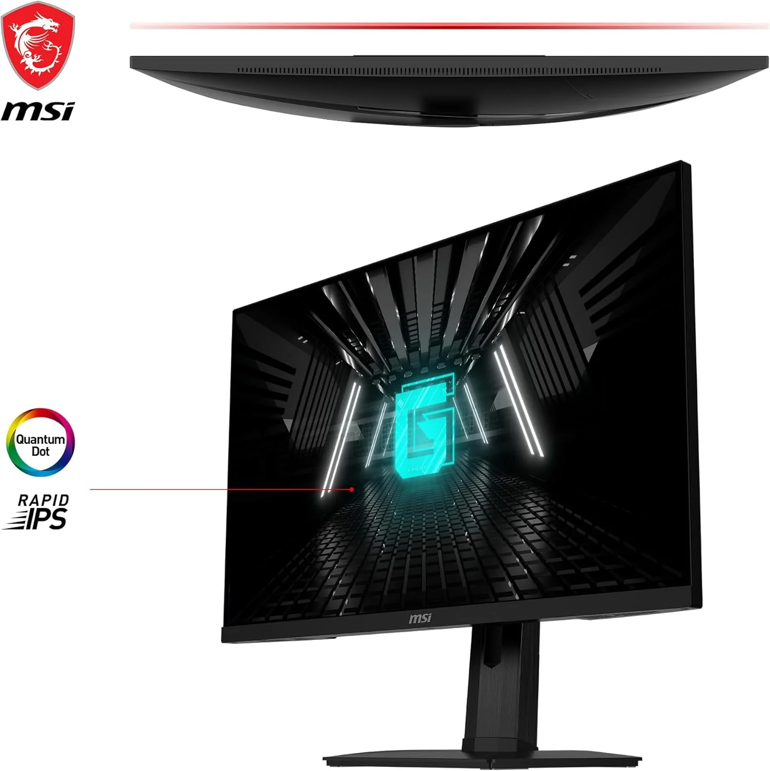 مانیتور گیمینگ 27 اینچی MSI G274QPF-QD، رزولوشن 2560x1440 (QHD)، پنل IPS، نرخ نوسازی 170 هرتز، FreeSync Premium، HDR400، دارای پورت HDMI، DisplayPort و USB C، قابلیت تنظیم شیب - تصویر 2