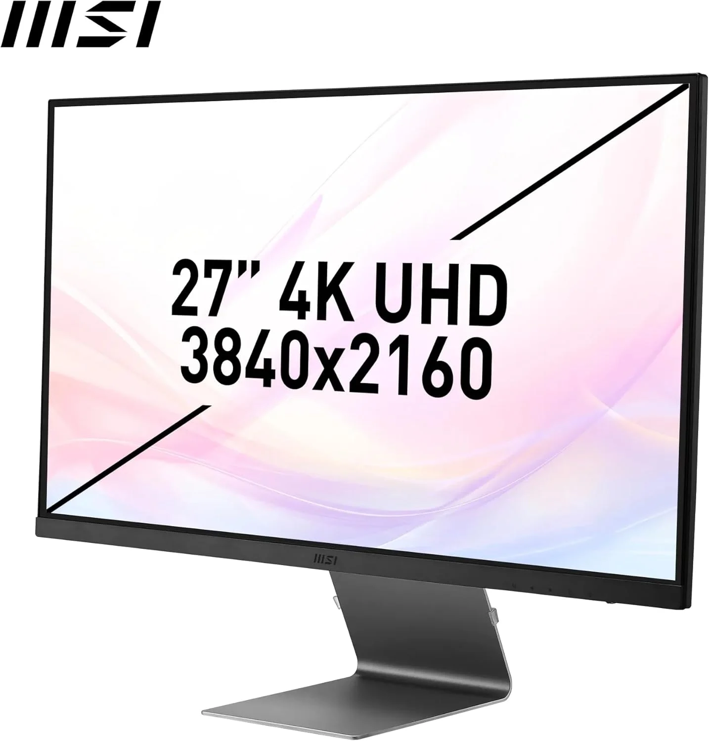 مانیتور 27 اینچی MSI Modern MD271UL، 4K UHD (3840 x 2160)، 60 هرتز، IPS، 4 میلی‌ثانیه، Adaptive-Sync، 2x HDMI 2.0b، DP1.2a، USB Type-C، DCI-P3 99% / sRGB139%، EyesErgo، ضد انعکاس نور، ضد پرش تصویر، نور آبی کمتر، TÜV - تصویر 2