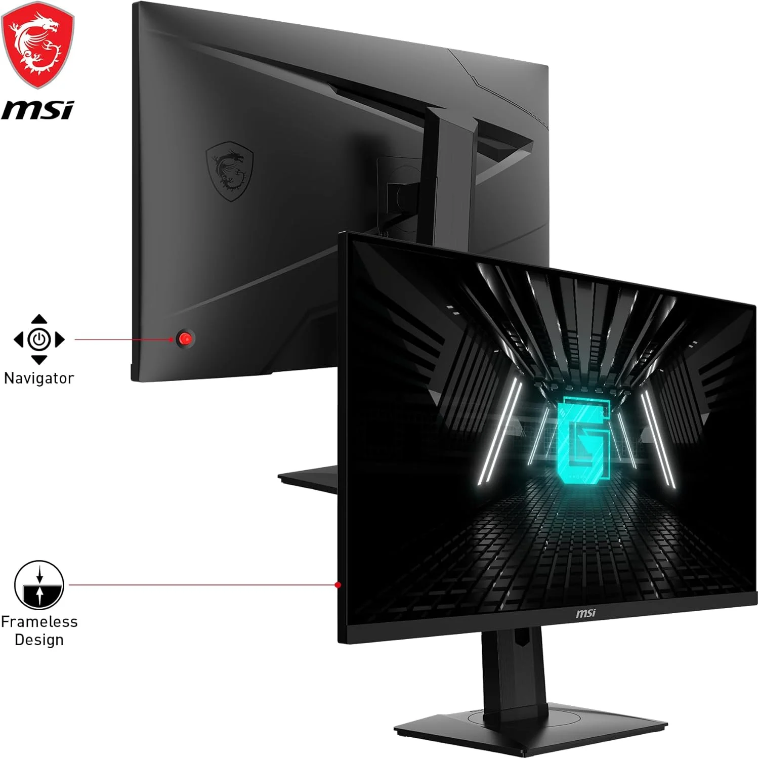 مانیتور گیمینگ 27 اینچی MSI G274QPF-QD، رزولوشن 2560x1440 (QHD)، پنل IPS، نرخ نوسازی 170 هرتز، FreeSync Premium، HDR400، دارای پورت HDMI، DisplayPort و USB C، قابلیت تنظیم شیب - تصویر 3