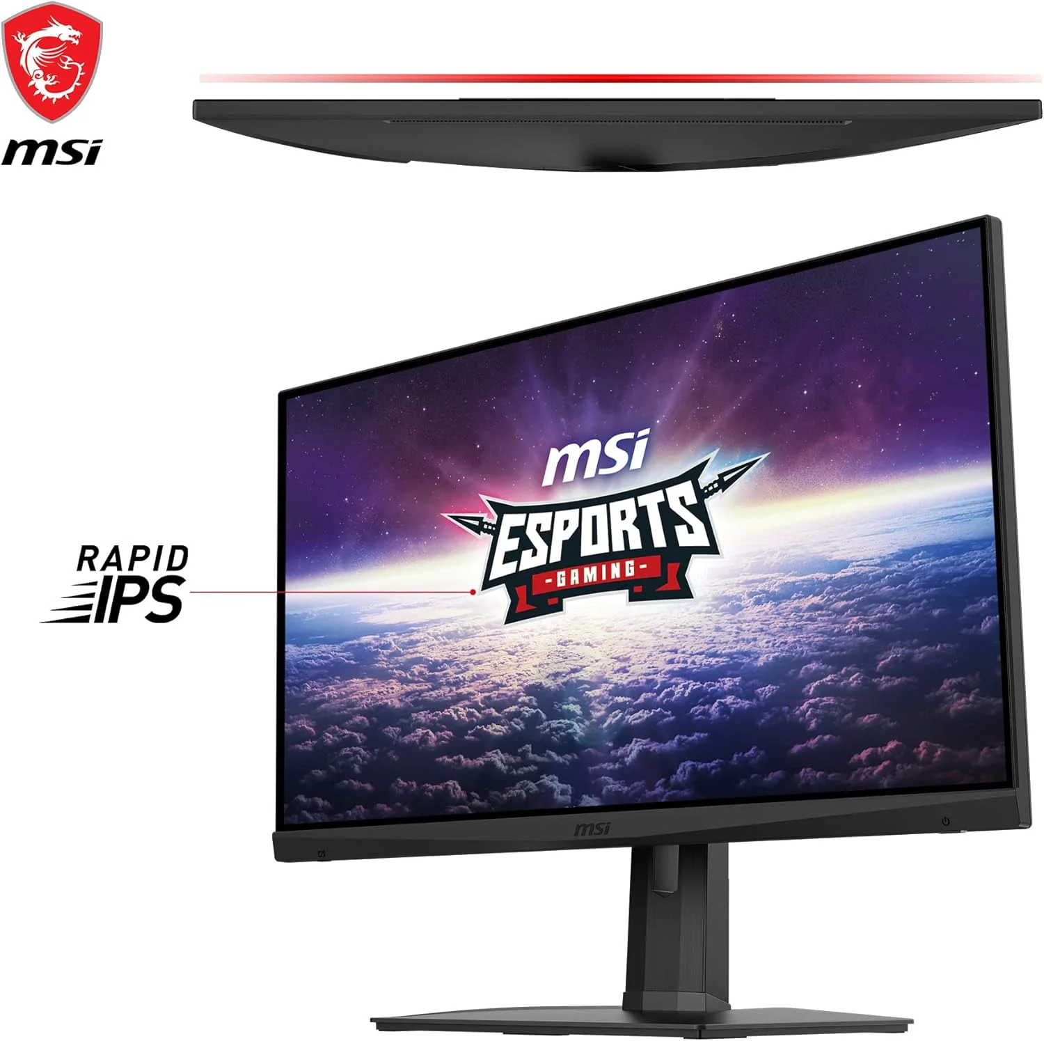 مانیتور گیمینگ ام اس آی Optix MAG281URF 4K IPS - سایز 27.9 اینچ، نسبت تصویر 16:9 UHD (3840 x 2160)، Rapid-IPS، زمان پاسخگویی 1 میلی‌ثانیه، نرخ بروزرسانی 144 هرتز، HDR، سازگار با G-Sync، DisplayPort، HDMI، Anti-Flicker، نور آبی کمتر، Night Vision، مشکی - تصویر 2