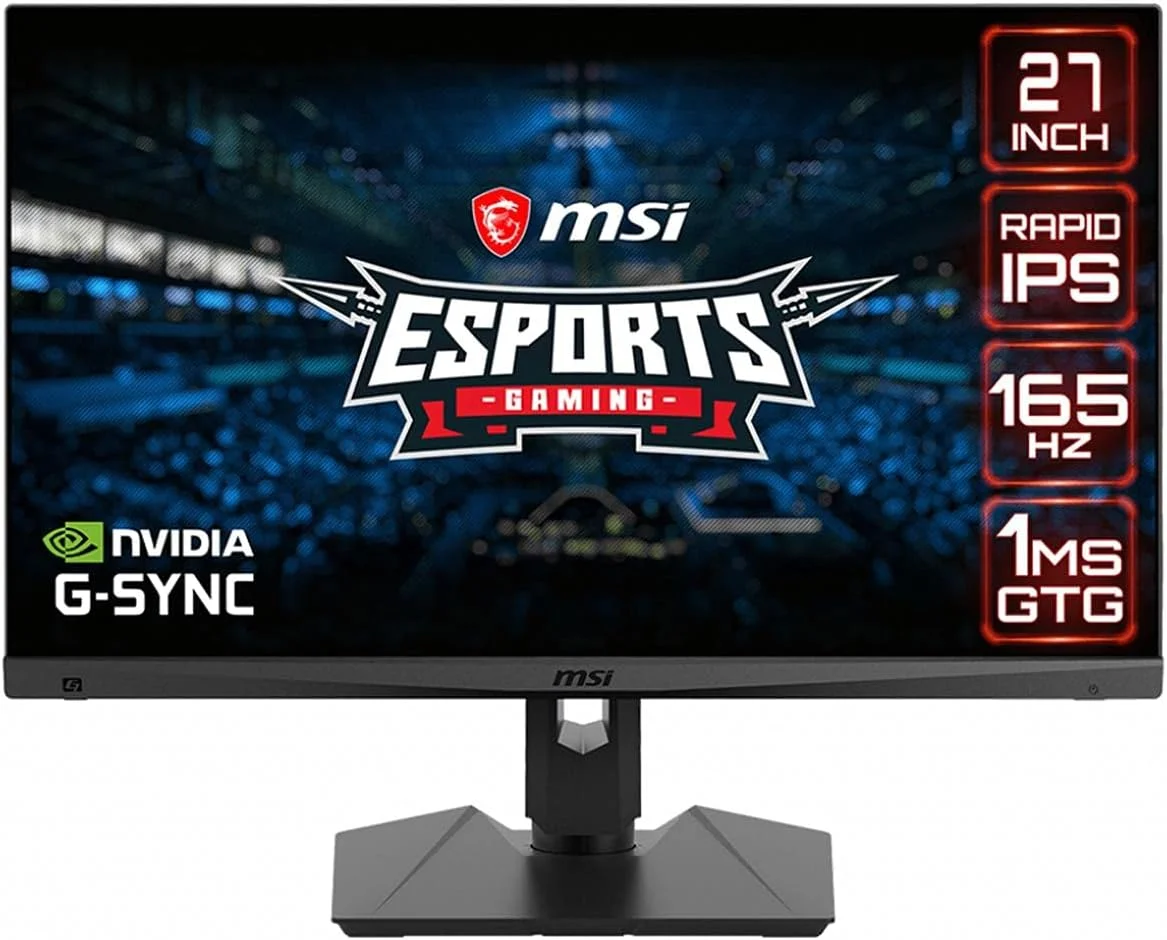 مانیتور گیمینگ MSI QHD Rapid-IPS بدون بازتاب نور با حاشیه فوق العاده باریک، زمان پاسخگویی 1 میلی ثانیه، رزولوشن 2560x1440، نرخ تازه سازی 165 هرتز، بازوی قابل تنظیم، سازگار با G-Sync، 27 اینچ (Optix MAG274QRF)، مشکی مانیتور گیمینگ MSI QHD Rapid-IPS بدون بازتاب نور با حاشیه فوق العاده باریک، زمان پاسخگویی 1 میلی ثانیه، رزولوشن 2560x1440، نرخ تازه سازی 165 هرتز، بازوی قابل تنظیم، سازگار با G-Sync، 27 اینچ (Optix MAG274QRF)، مشکی