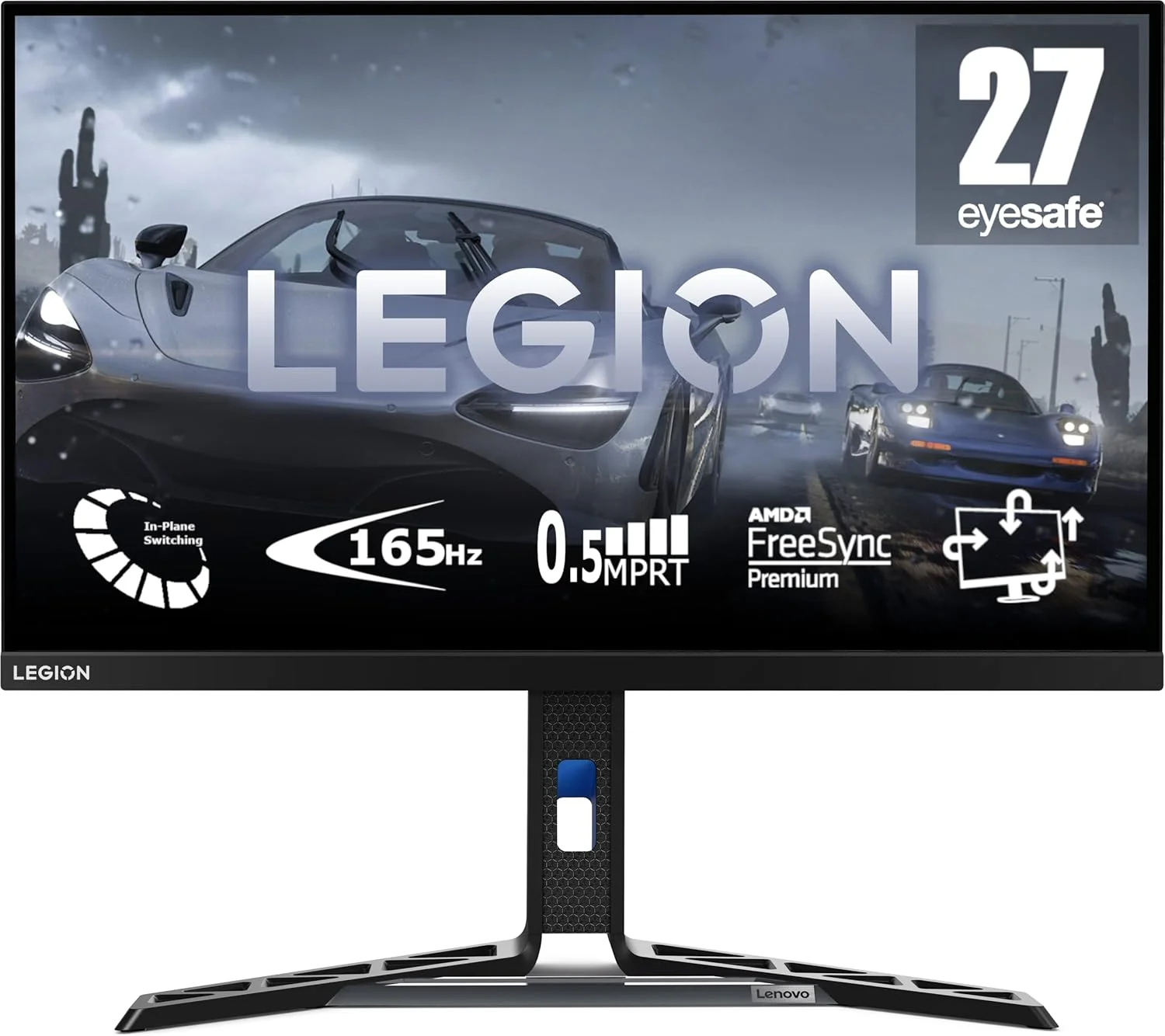 مانیتور گیمینگ 27 اینچی Lenovo Legion Y27-30 FHD IPS Pro، نرخ تازه سازی 165 هرتز و زمان پاسخگویی 0.5 میلی ثانیه، بلندگوی 3Wx2، AMD FreeSync، 16.7 میلیون رنگ، 2x HDMI 2.0، 1x DP 1.4، 4x USB 3.2، مشکی