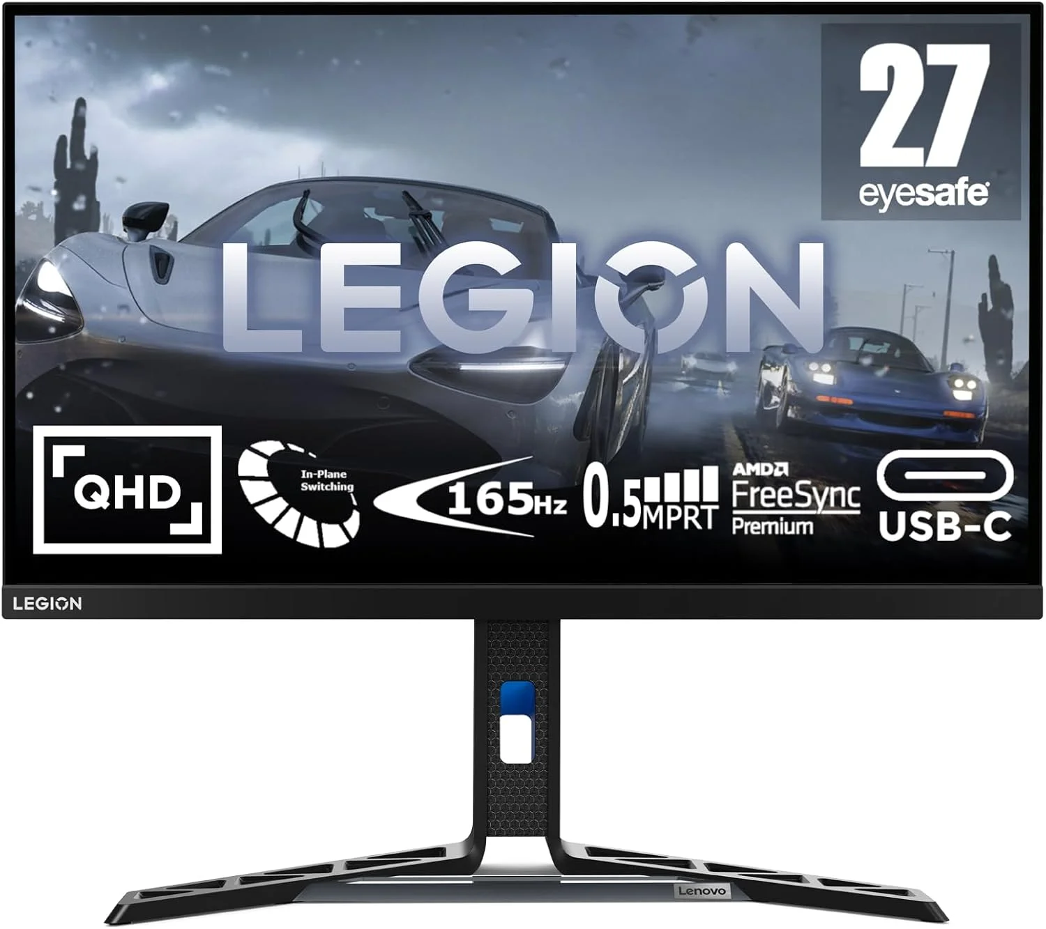 مانیتور گیمینگ 27 اینچی لنوو Legion Y27h-30 | کیفیت QHD | 2560 x 1440 | نرخ نوسازی 180 هرتز | روشنایی 400 نیت | زمان پاسخگویی 0.5 میلی ثانیه | پنل IPS | USB 3.2 | USB-C | HDMI | DisplayPort | AMD FreeSync | دارای بلندگو | وزن 6.8 کیلوگرم | مشکی