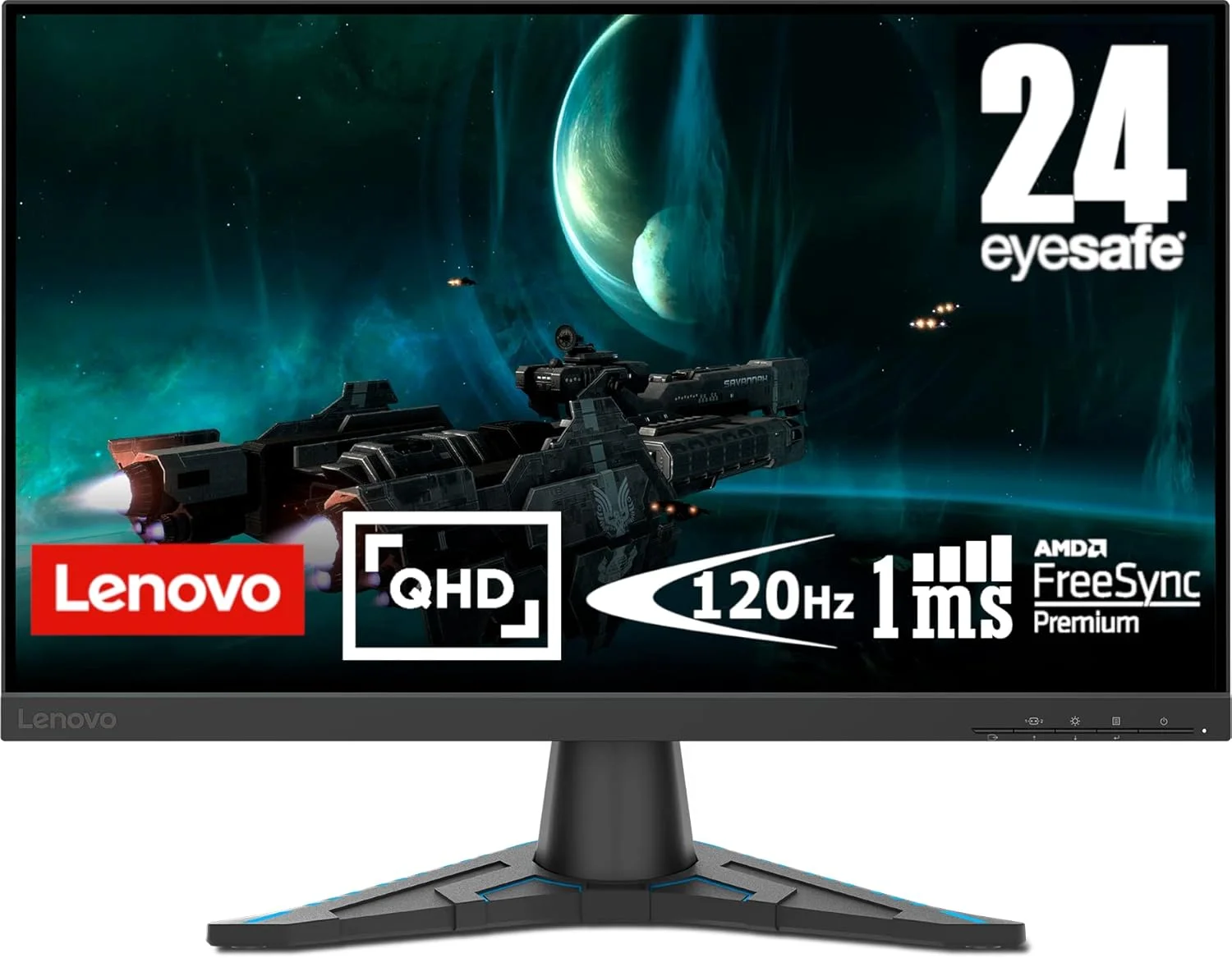 مانیتور ال ای دی لنوو G24qe-20 با صفحه نمایش تخت 60.5 سانتی متر (23.8 اینچ) و رزولوشن 2560 x 1440 پیکسل Quad HD - مشکی - تصویر 2