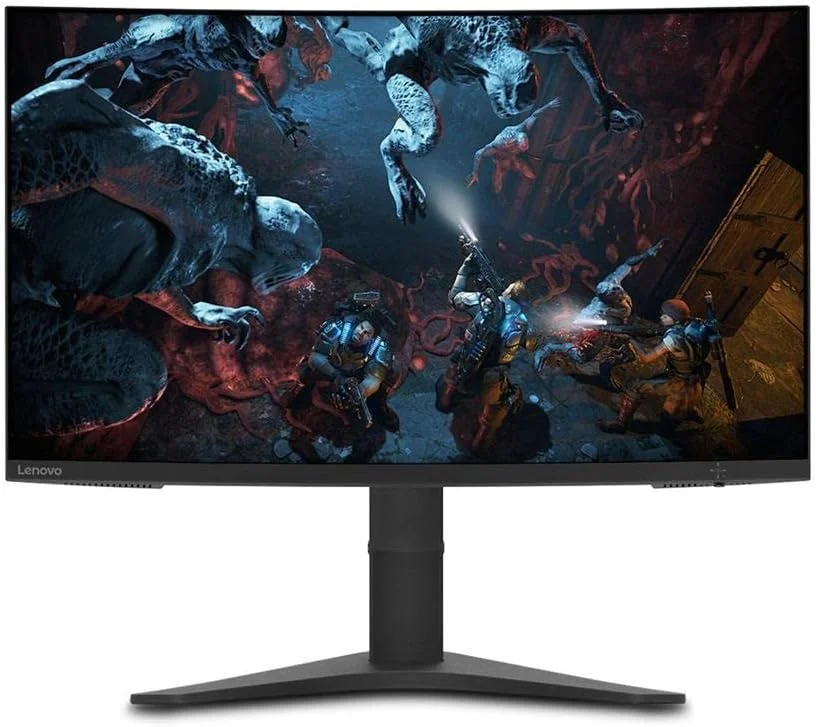 مانیتور گیمینگ خمیده 31.5 اینچی لنوو G32qc-10 QHD، 1440p، AMD FreeSync Premium، DisplayPort، HDMI، حاشیه‌های باریک، قابل تنظیم، نصب VESA، 66A2GCCBUS، مشکی