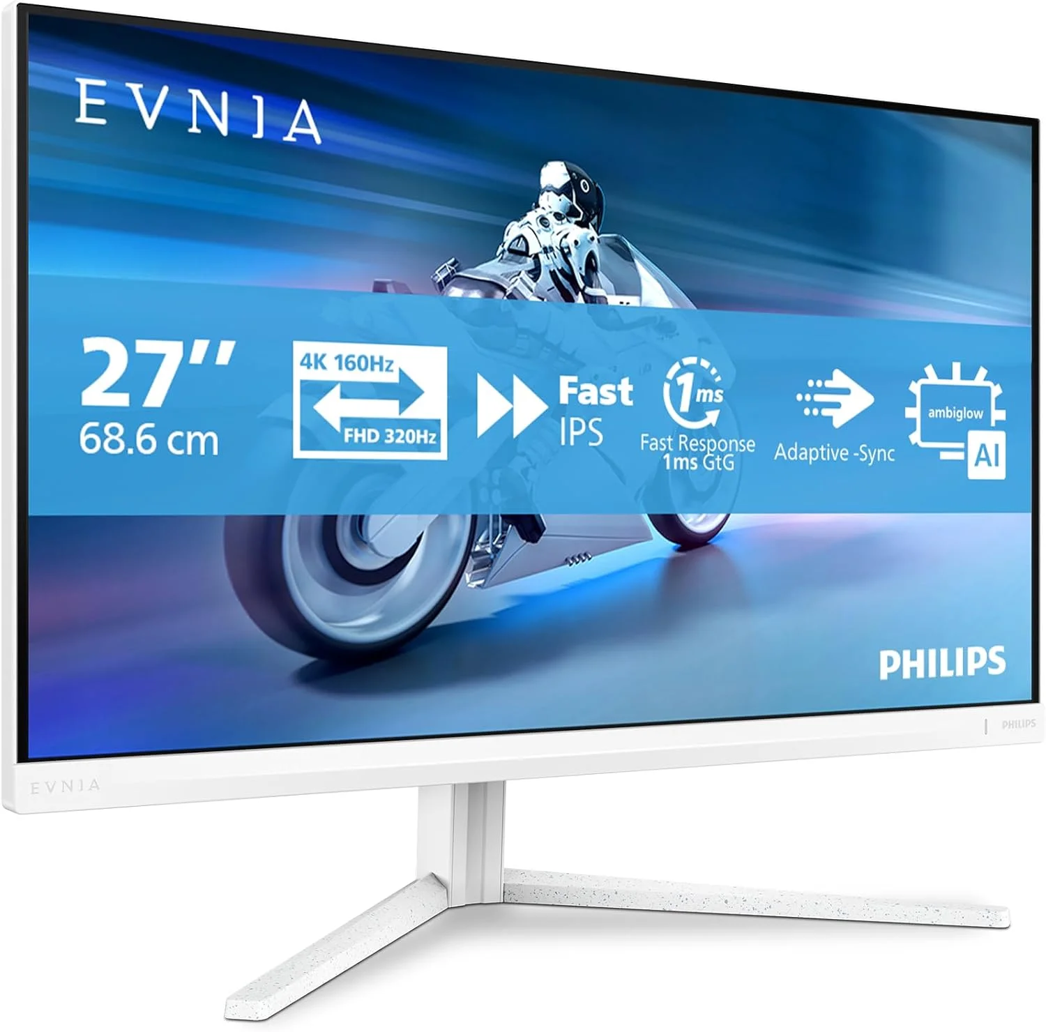 مانیتور گیمینگ 27 اینچی Philips Evnia 27M2N5901A - رزولوشن UHD، نرخ نوسازی 160 هرتز، زمان پاسخگویی 1 میلی‌ثانیه، سازگار با G-Sync، HDR400 (3840x2160, 160Hz, 2x HDMI 2.1, DisplayPort 1.4, USB-C (65 W Power Delivery), USB Hub) مشکی خاکستری