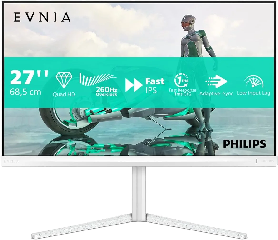 مانیتور 27 اینچی فیلیپس مدل 27M2N3501PA، رزولوشن QHD، نرخ 260 هرتز، پنل Fast IPS، زمان پاسخگویی 0.3 میلی‌ثانیه MPRT، Adaptive Sync، HDR400، قابلیت تنظیم ارتفاع (2560x1440، دارای 2 پورت HDMI 2.0 و 1 پورت DP 1.4)، رنگ مشکی