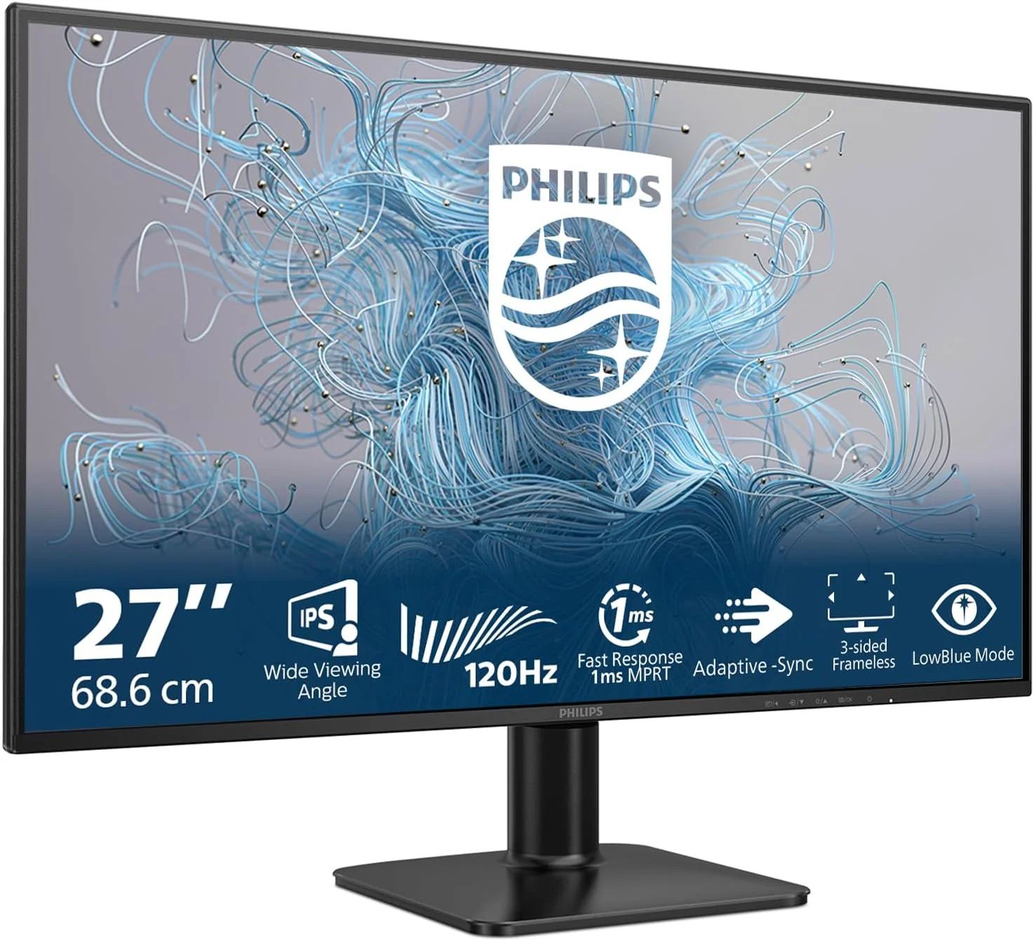 مانیتور 27 اینچی فیلیپس مدل 27E2N1110 با رزولوشن FHD، نرخ تازه‌سازی 120 هرتز، پنل IPS و زمان پاسخ‌گویی 1 میلی‌ثانیه MPRT با Adaptive Sync (1920x1080، HDMI 1x 1.4، DP) - مشکی/قرمز