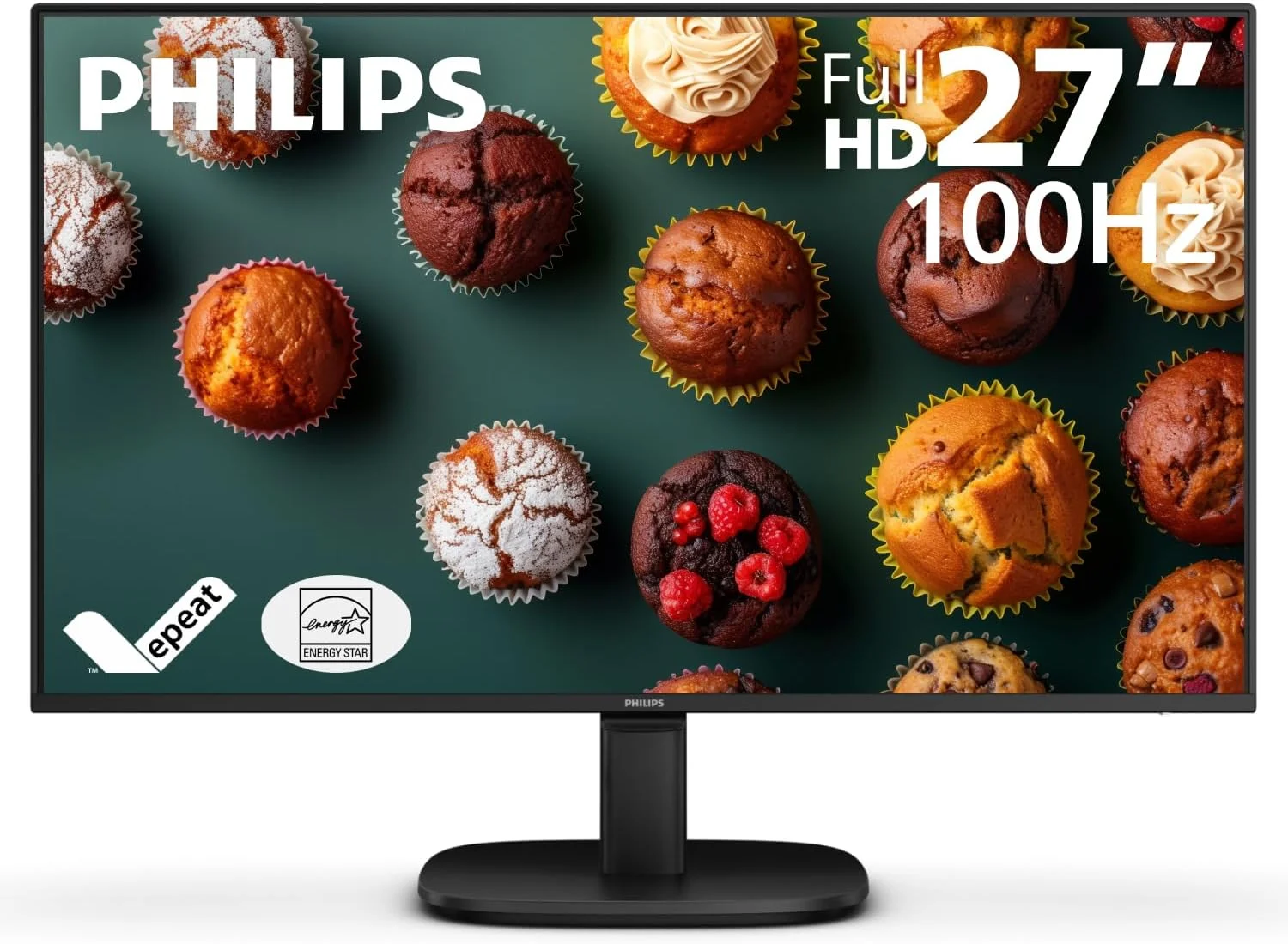 مانیتور 27 اینچی Philips 27B2N2100 FHD (1920 x 1080) 100Hz مناسب بازی و کاربری اداری، دارای گواهینامه Energy Star و EPEAT Gold، دارای پورت HDMI و VGA، تعویض پیشرفته 4 ساله