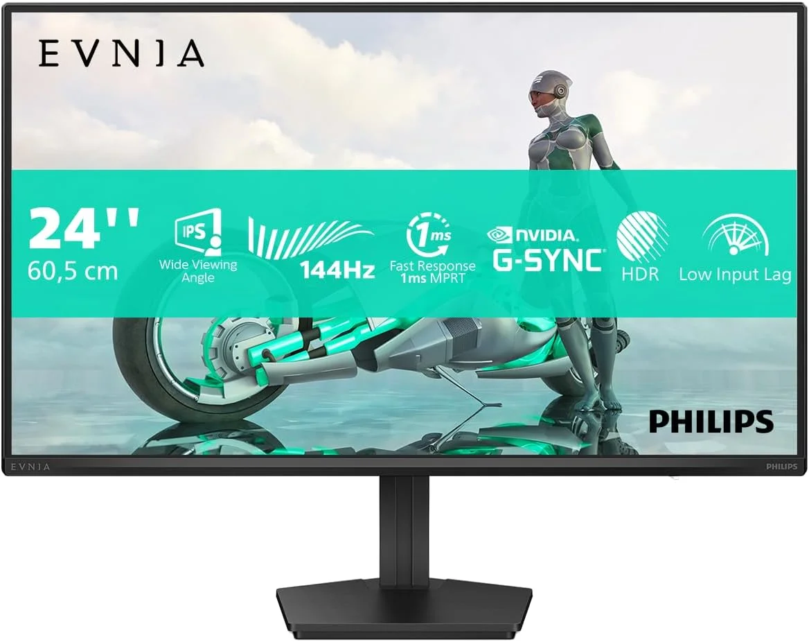 مانیتور گیمینگ 24 اینچی Philips Evnia 24M2N3200NF - Full HD، 144 هرتز، 4 میلی‌ثانیه، FreeSync، سازگار با G-Sync (1920x1080, HDMI 2.0, DisplayPort 1.4) مشکی - تصویر 2