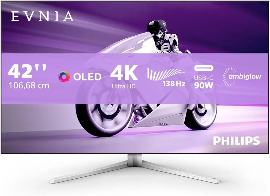 مانیتور گیمینگ اولد فیلیپس Evnia 8000 مدل 42M2N8900 - مشکی - تصویر 2 مانیتور گیمینگ اولد فیلیپس Evnia 8000 مدل 42M2N8900 - مشکی - تصویر 2