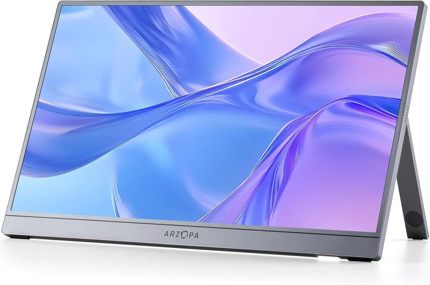 مانیتور قابل حمل ARZOPA 15.6 اینچ FHD 1080P - مانیتور لپ تاپ فوق العاده باریک قابل حمل با پایه - صفحه نمایش IPS برای PC، MAC، تلفن، Xbox، PS5 - اتصال USB C و HDMI - A1 خاکستری