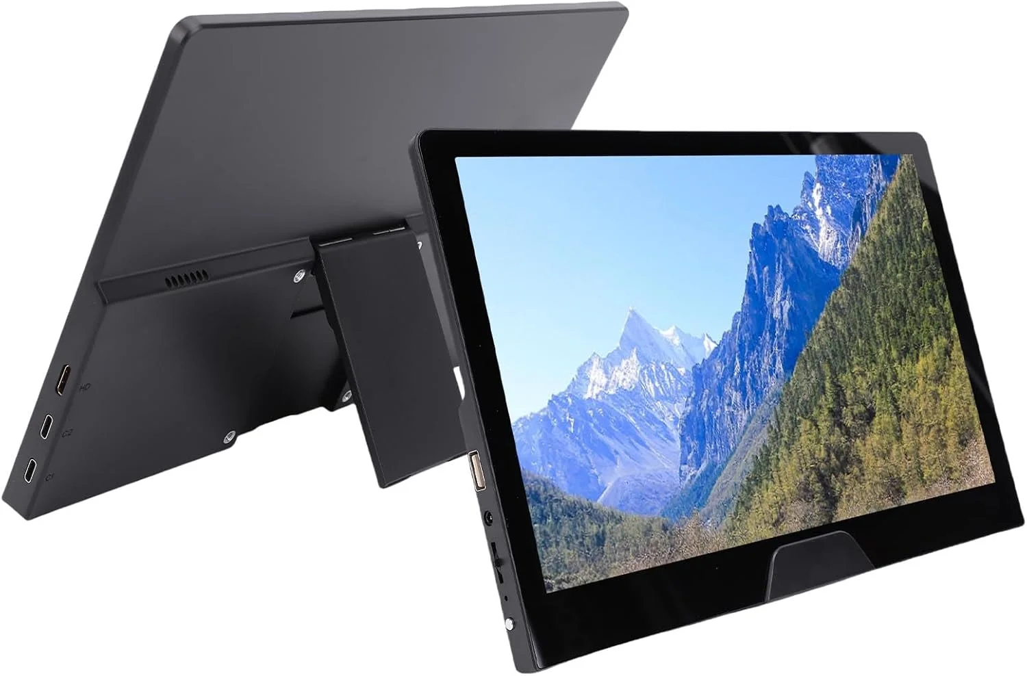 مانیتور قابل حمل ۱۱.۶ اینچی Asixxsix، صفحه لمسی 2.5K FHD 120 هرتز، USB HDMI Type C Mini HD، جک هدفون 3.5 میلی متری، مانیتور دوم سبک وزن با پایه