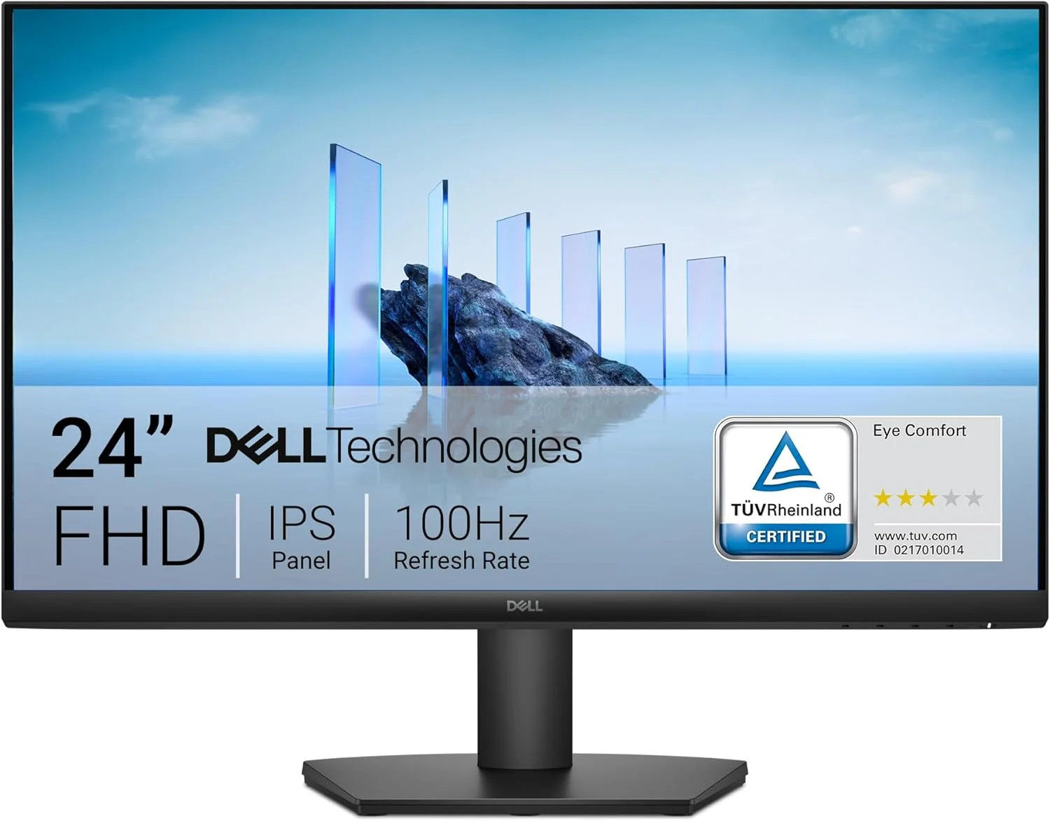 مانیتور 24 اینچی دل - SE2425HM - نمایشگر 23.8 اینچی فول اچ دی (1920x1080) 16:9 100 هرتز، پنل IPS، 16.70 میلیون رنگ، ضد انعکاس نور، 1 پورت HDMI / 1 پورت VGA، Comfortview Plus - مشکی
