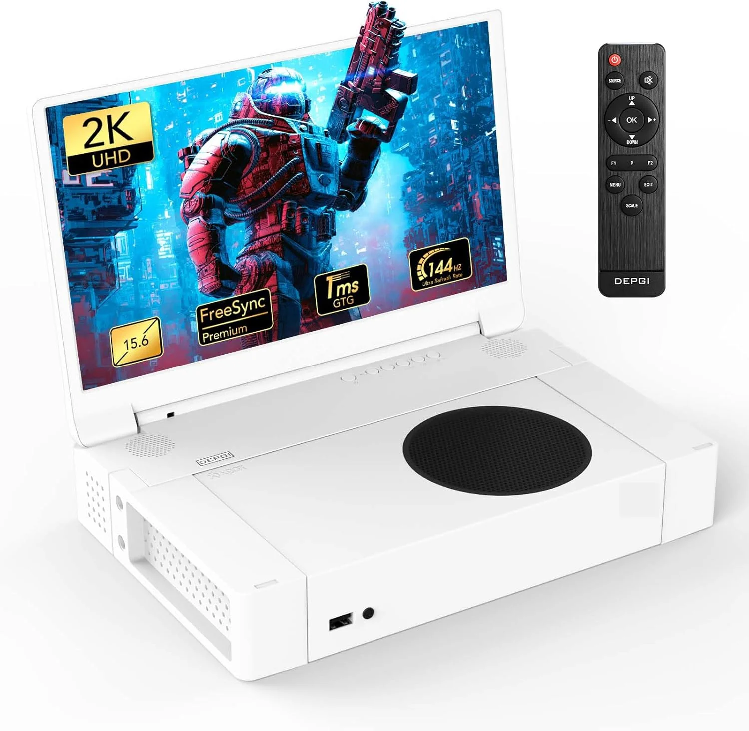 مانیتور قابل حمل 15.6 اینچی DEPGI برای Xbox Series S، مانیتور گیمینگ 144 هرتز 2K QHD IPS برای Xbox Series S (شامل نمی شود)، با HDR AMD FreeSync 2X HDMI برای سفر در فضای داخلی و خارجی