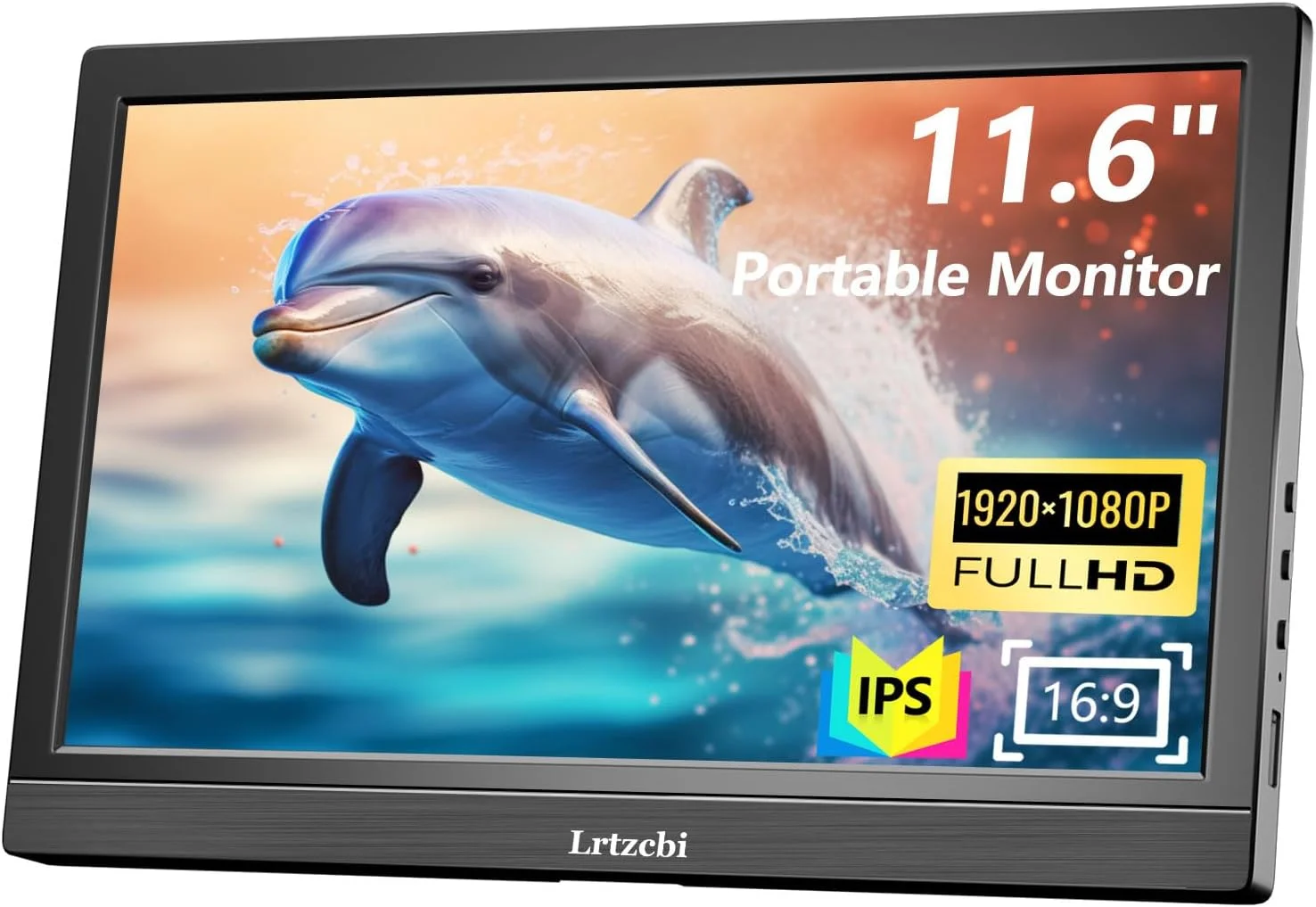 مانیتور قابل حمل 11.6 اینچی، مانیتور کوچک FHD 1920x1080P LED با دو پورت USB C/HDMI، دارای بلندگو/پایه داخلی برای لپ تاپ، کامپیوتر، تلفن، مک، PS4/5، ایکس باکس