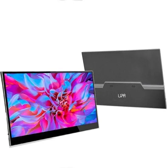 مانیتور لمسی قابل حمل 15.6 اینچی 4K لیپا AX-60T برای پلی استیشن، ایکس باکس، سوییچ، تلفن هوشمند، کامپیوتر با کیف محافظ مدل mon03 مشکی