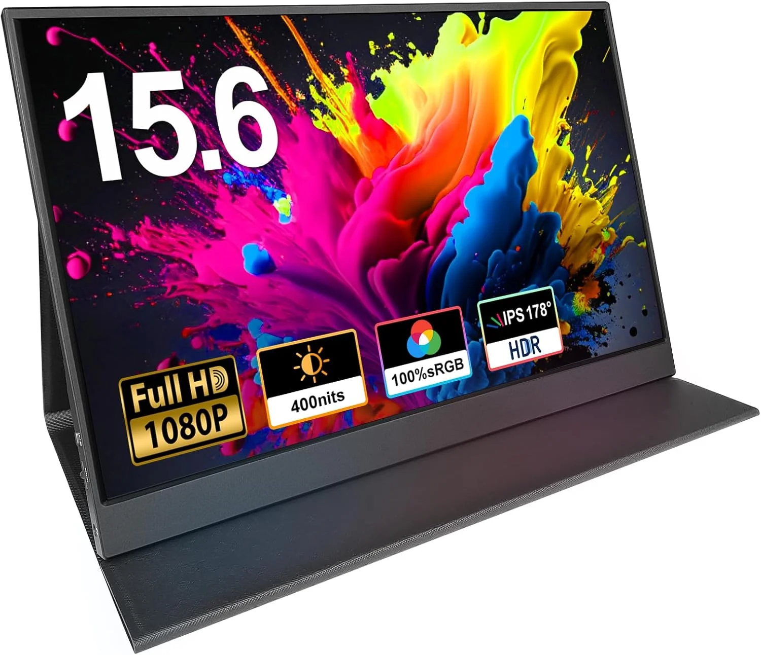 مانیتور قابل حمل 15.6 اینچی SSYA، صفحه نمایش دوم 1080P USB Type-C HDMI برای لپ تاپ، کامپیوتر، تلفن، PS، ایکس باکس، سوییچ، IPS فوق العاده باریک Full HD برای کار و بازی