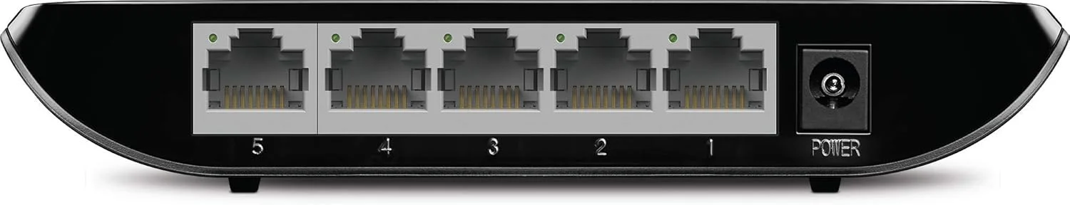 سوییچ شبکه 5 پورت گیگابیتی TP-Link | اتصال و استفاده آسان | قابل نصب روی میز یا دیوار | بدنه پلاستیکی | بدون فن | بهینه سازی ترافیک | غیر مدیریتی (TL-SG1005D)، مشکی