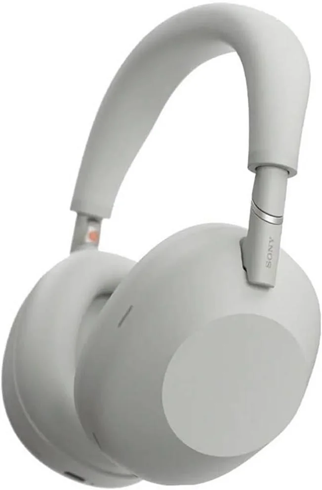هدفون بی سیم بلوتوثی سونی مدل WH-1000XM6 با قابلیت حذف نویز مشکی، صدای Hi-Res منحصر به فرد، طراحی راحت و تاشو، کیف بادوام، 30 ساعت عمر باتری، سازگار با iOS و Android - نقره ای پلاتینیوم