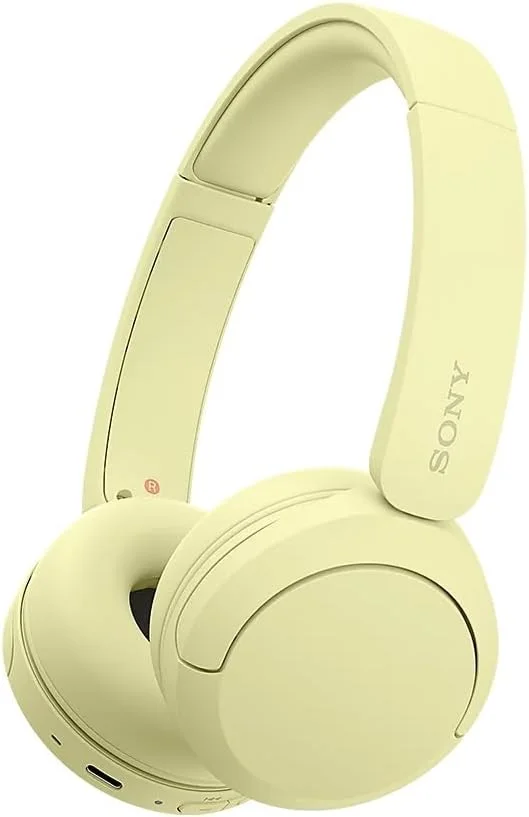 هدفون بی‌سیم بلوتوثی سونی مدل WH-CH520، اتصال چند نقطه‌ای، میکروفون داخلی - تا 50 ساعت عمر باتری و شارژ سریع - زرد