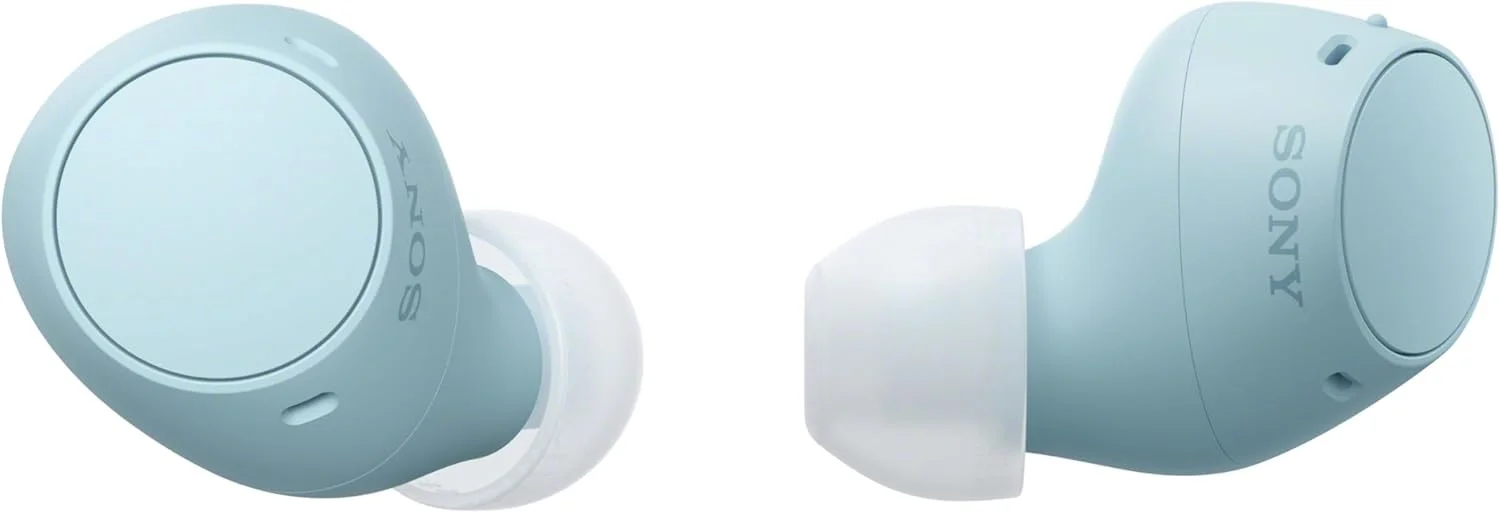 هدفون بی سیم بلوتوثی سونی مدل WF-C510 با بیس عمیق، کیفیت تماس شفاف، مقاومت در برابر آب IPX4، طراحی سبک، عمر باتری طولانی، شارژ سریع، سازگار با iOS و Android (آبی)