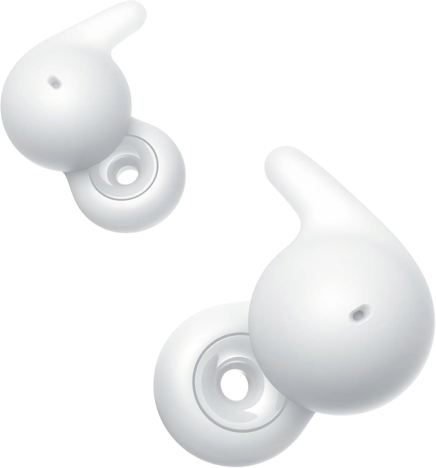 هدفون های بی سیم سونی LinkBuds با طراحی حلقه باز برای صداهای محیط و نگهدارنده های جدید توسعه یافته، سفید