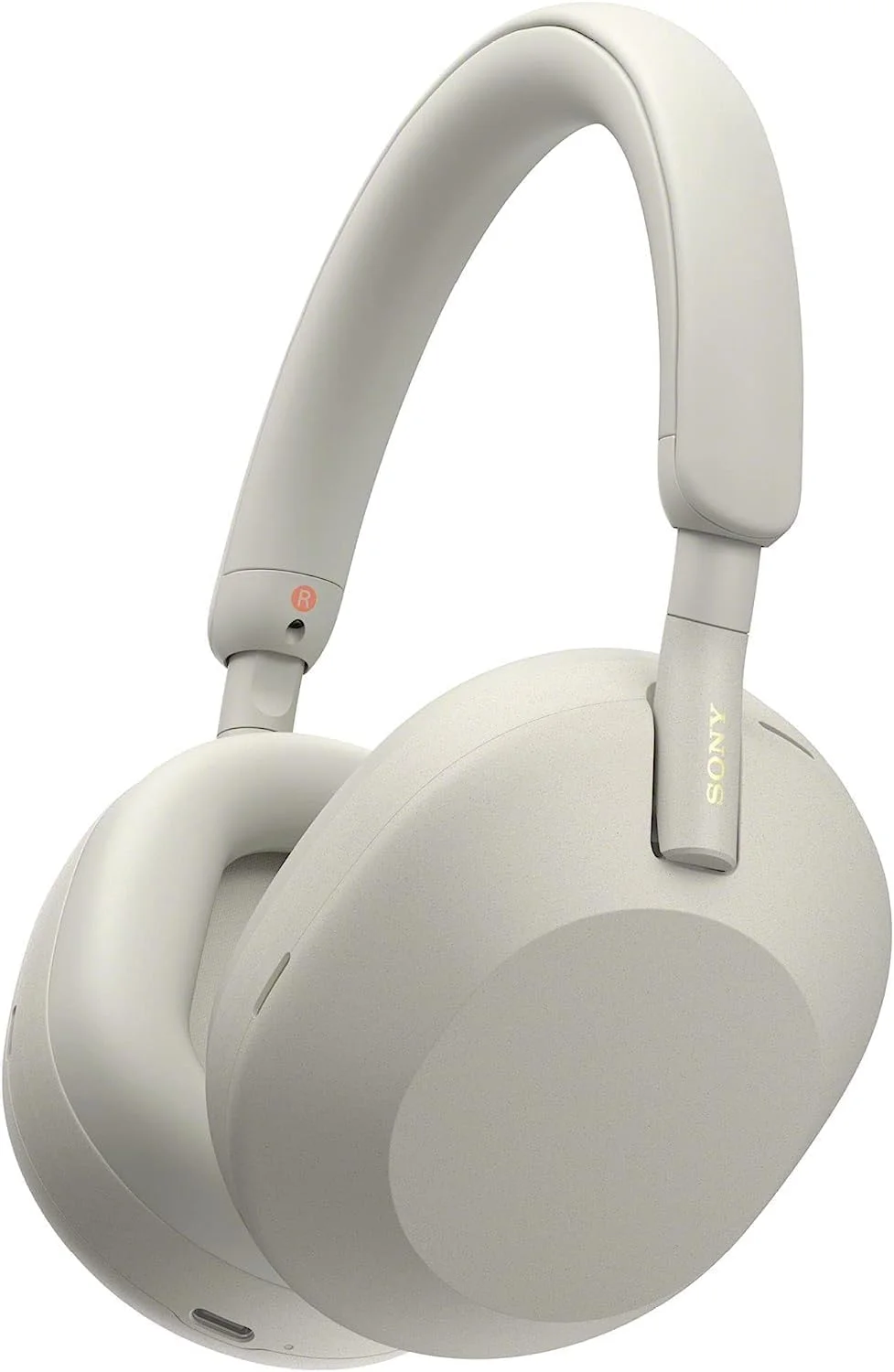 هدفون بی‌سیم حذف نویز سونی WH-1000XM5 - عمر باتری 30 ساعته - مدل دور گوشی - میکروفون داخلی برای تماس - نقره‌ای