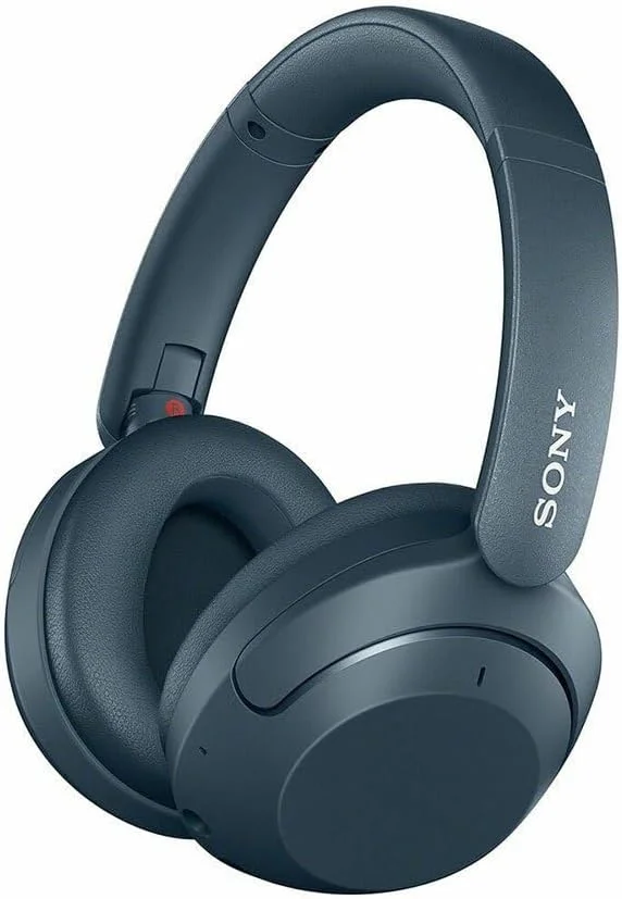 هدفون بی‌سیم حذف نویز سونی مدل WH-XB910N EXTRA BASS™ - تا 30 ساعت عمر باتری - طراحی دور گوش - بهینه شده برای الکسا و دستیار گوگل - دارای میکروفون داخلی برای تماس‌های تلفنی - آبی