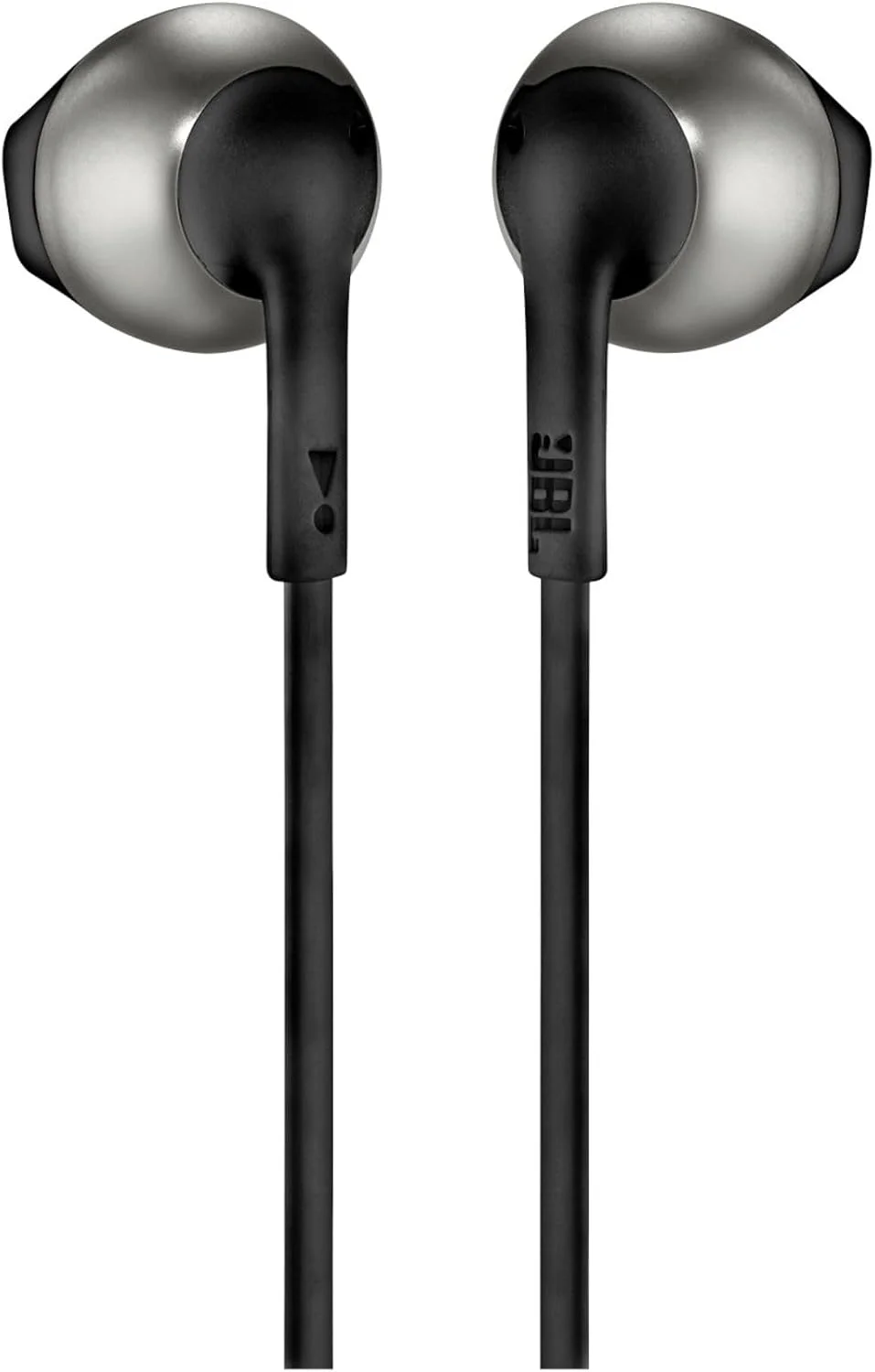 هدفون سیمی داخل گوشی JBL Tune 205 با طراحی ارگونومیک راحت، صدای بیس خالص، کابل تخت بدون گره خوردگی با ریموت 1 دکمه و میکروفون (مشکی)
