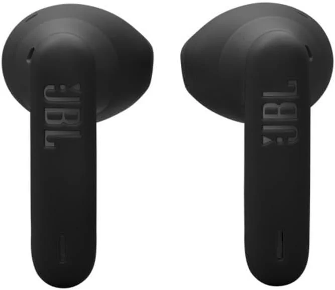 هدفون بی سیم بلوتوثی داخل گوشی JBL Vibe Flex 2 مشکی با محفظه شارژ، عمر باتری 40 ساعته، صدای هوشمند محیطی، میکروفون داخلی، تماس هندزفری، مقاوم در برابر پاشش آب، مناسب برای ورزش
