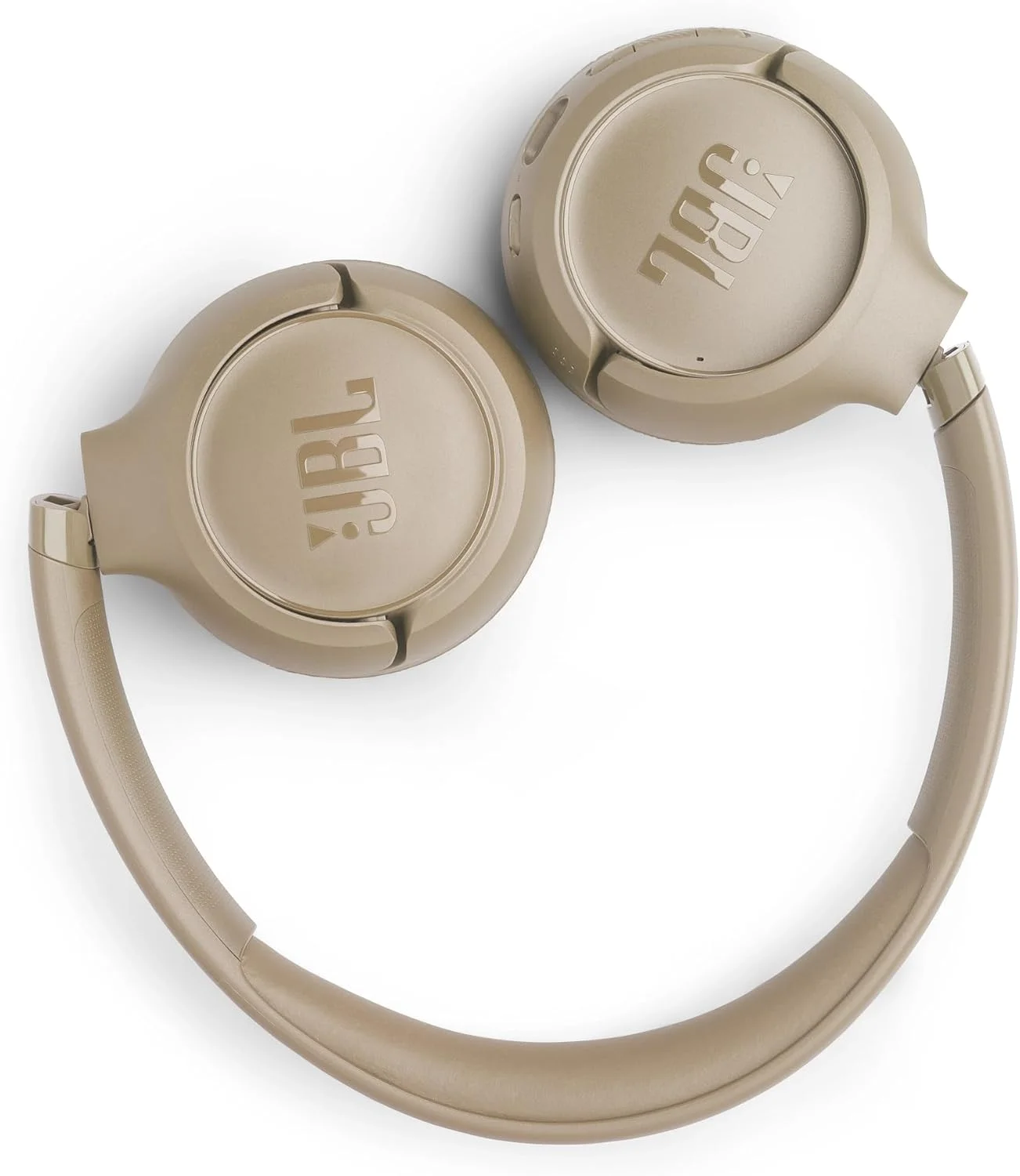 هدفون بی‌سیم روگوشی بلوتوثی JBL Tune 530BT با صدای Pure Bass، عمر باتری 76 ساعته، میکروفون‌های دوگانه Beamforming، بلوتوث 6.0 چند نقطه‌ای، تاشو و سبک - بژ (JBLT530BTBEGEU)