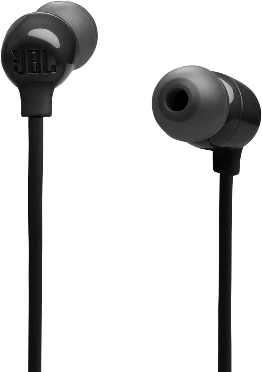 هدفون بی سیم داخل گوشی JBL Tune 135BT با صدای Pure Bass، عمر باتری 25 ساعته، اتصال چند نقطه ای، تماس های هندزفری، مقاوم در برابر آب IPX4، مشکی